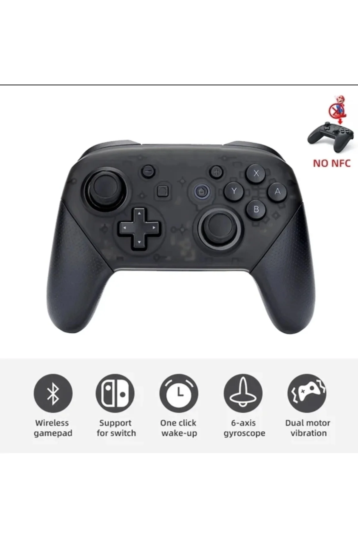 Nintendo Switch uyumlu siyah bluetooth joystick kablosuz gamepad oyun kolu - Elektronik