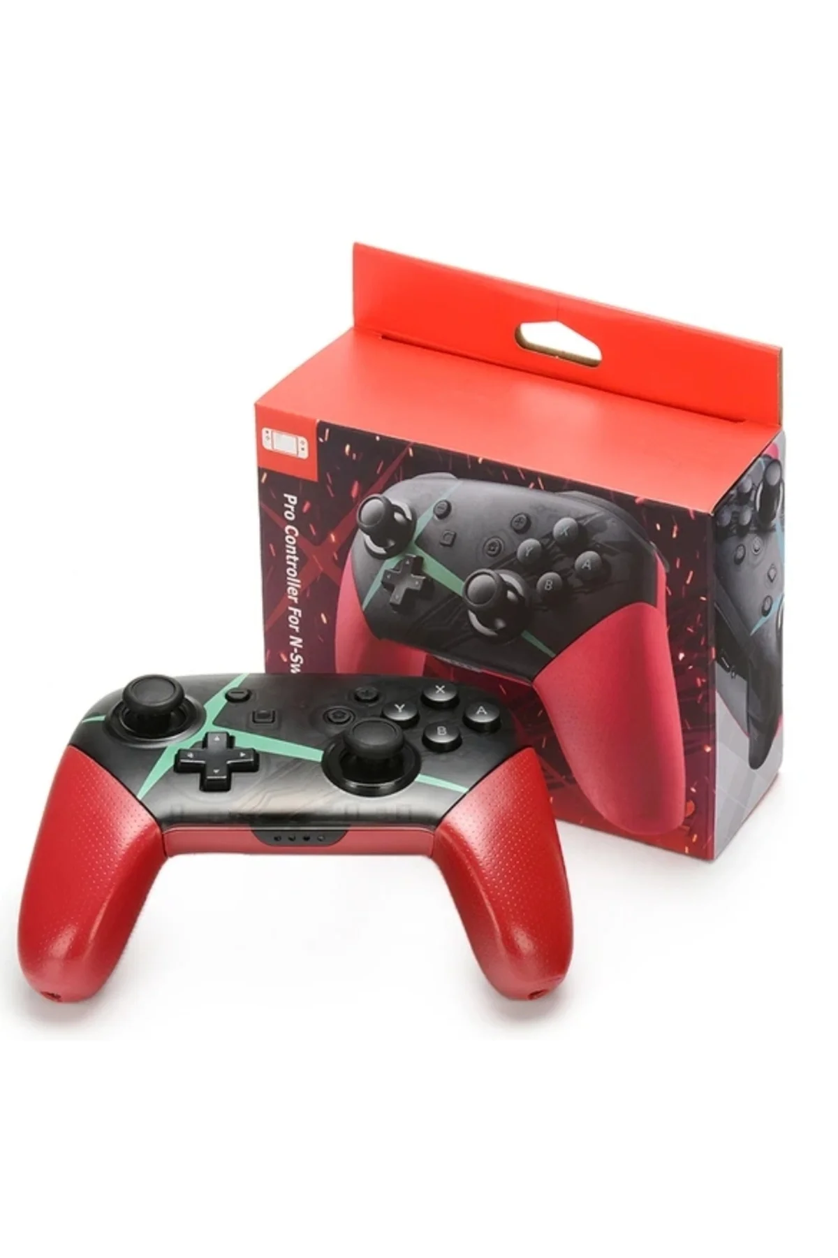 Nintendo Switch uyumlu kırmızı bluetooth joystick kablosuz oyun kolu - Garantisiz Garanti Süresi