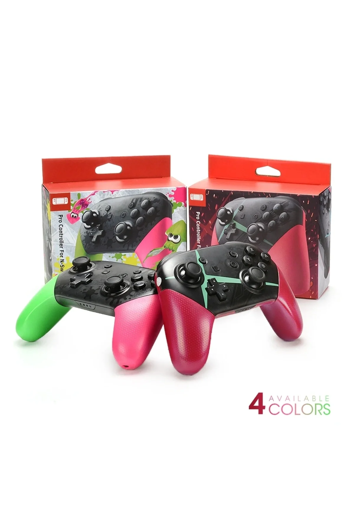 Nintendo Switch uyumlu kırmızı bluetooth joystick kablosuz oyun kolu - Garantisiz Garanti Süresi