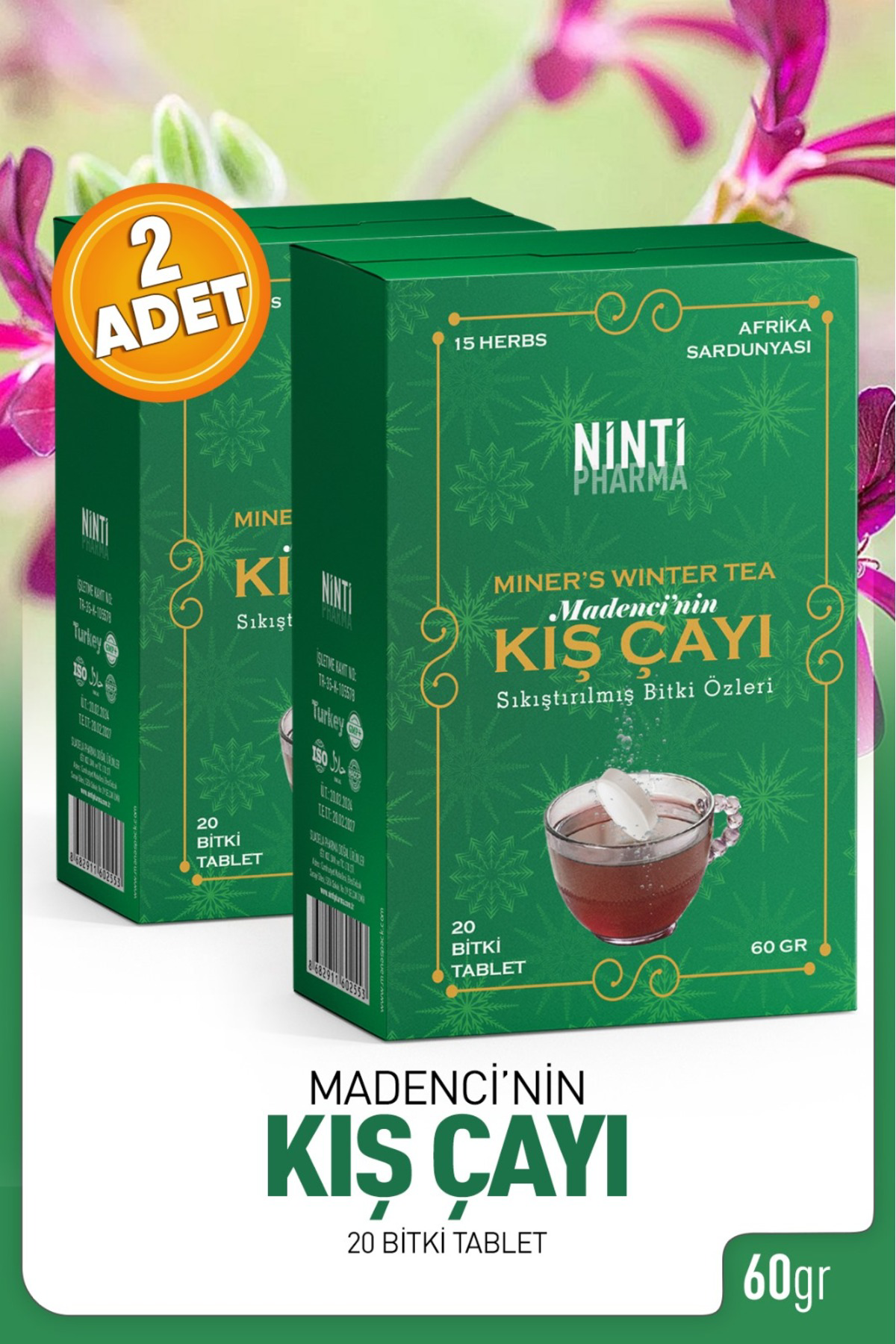 Ninti Pharma Madenci Kış Çayı 120 Gr 40 Şaset