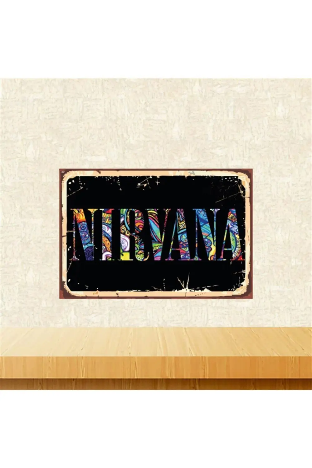 Nirvana Tasarımlı 20-30 cm Retro Ahşap Tablo Tkfx5381