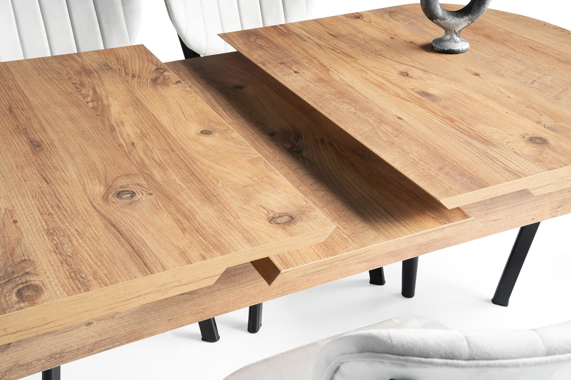 Nisa Açılır MDF Oval Mutfak Masası 70x110 Nisa Açılır MDF Oval Mutfak Masası 70x110