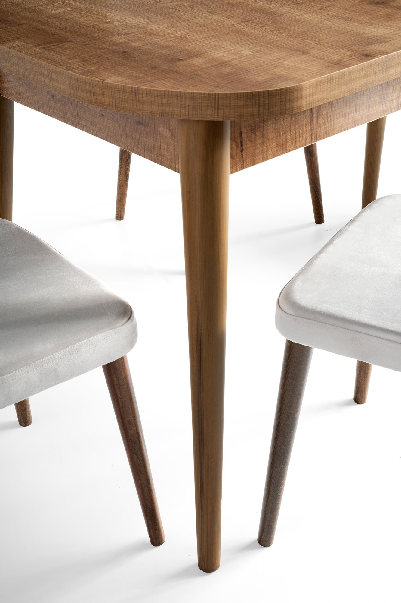 Nisa Açılır MDF Oval Mutfak Masası 70x110 Nisa Açılır MDF Oval Mutfak Masası 70x110