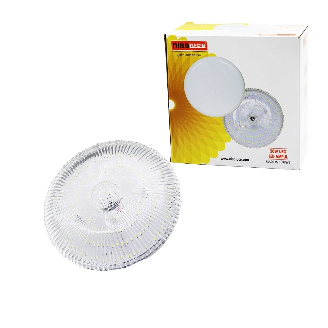 Nisaluce Eamp-020k/b Mika Kristal Camlı 20w Ufo Led Ampul Beyaz=6500k Bx40 Fiyatı, Yorumları ve Özellikleri