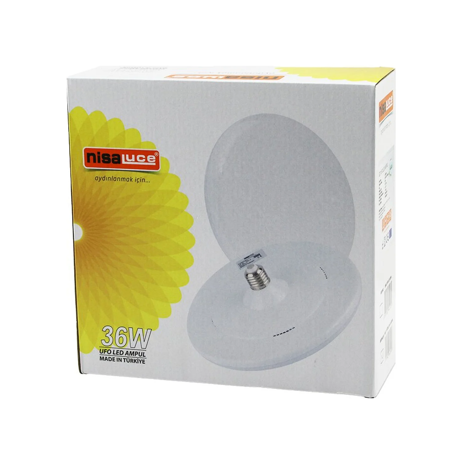 Nisaluce Eamp-063/kb 36w E27 Ufo Tipi Led Lamba Ampul Kristal Des