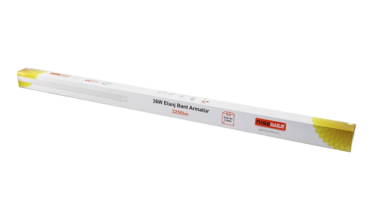 Nisaluce Eamp-082/1 2pcs 36w - 120cm Led Etanj Bant Armatür Lamba