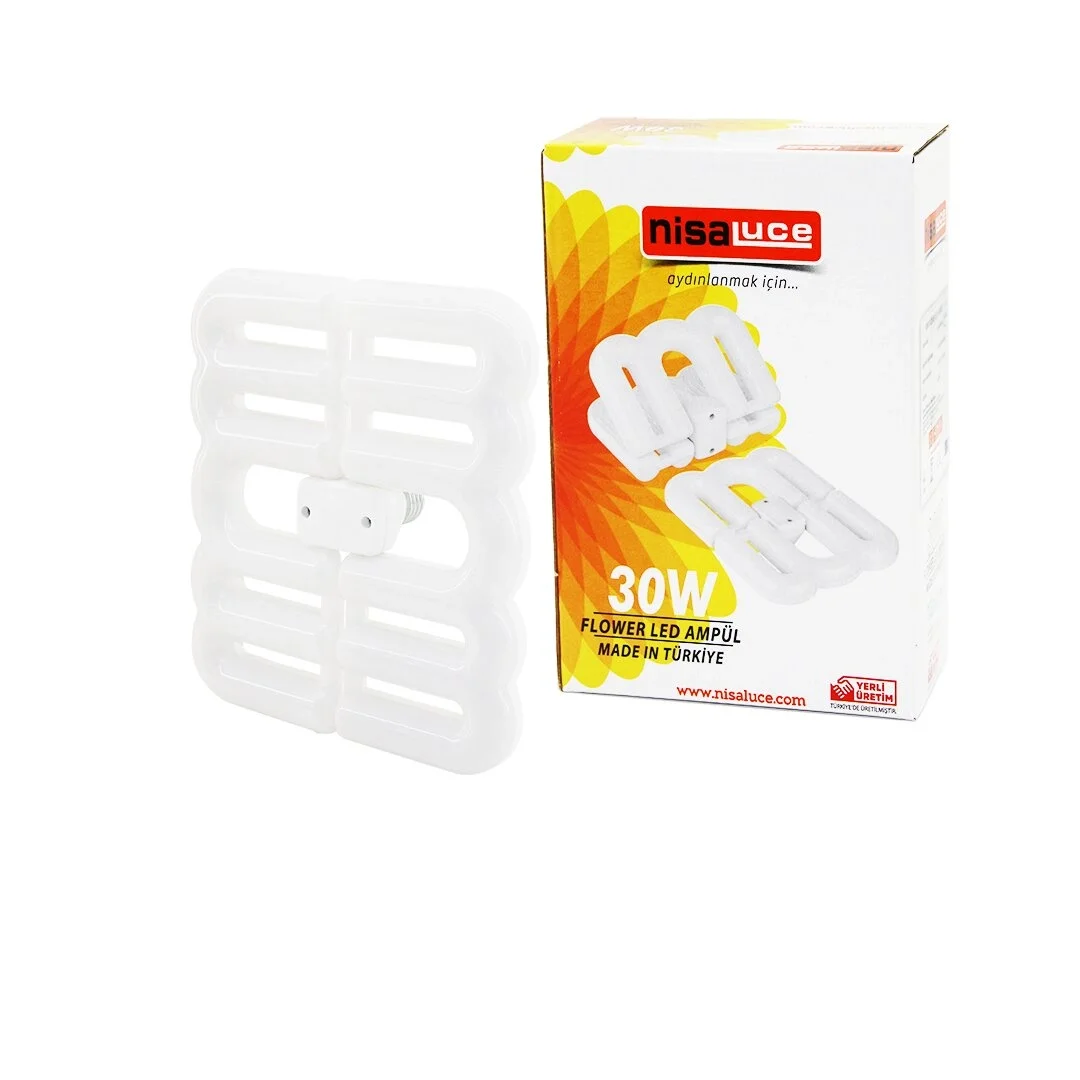 Nisaluce Eamp-096/b 30w - E27flower Katlanır- 4b Şekil16x21cmbeyaz Led Lamba Ampul 2700lümen- 6500k Bx40 Fiyatı, Yorumları ve Özellikleri