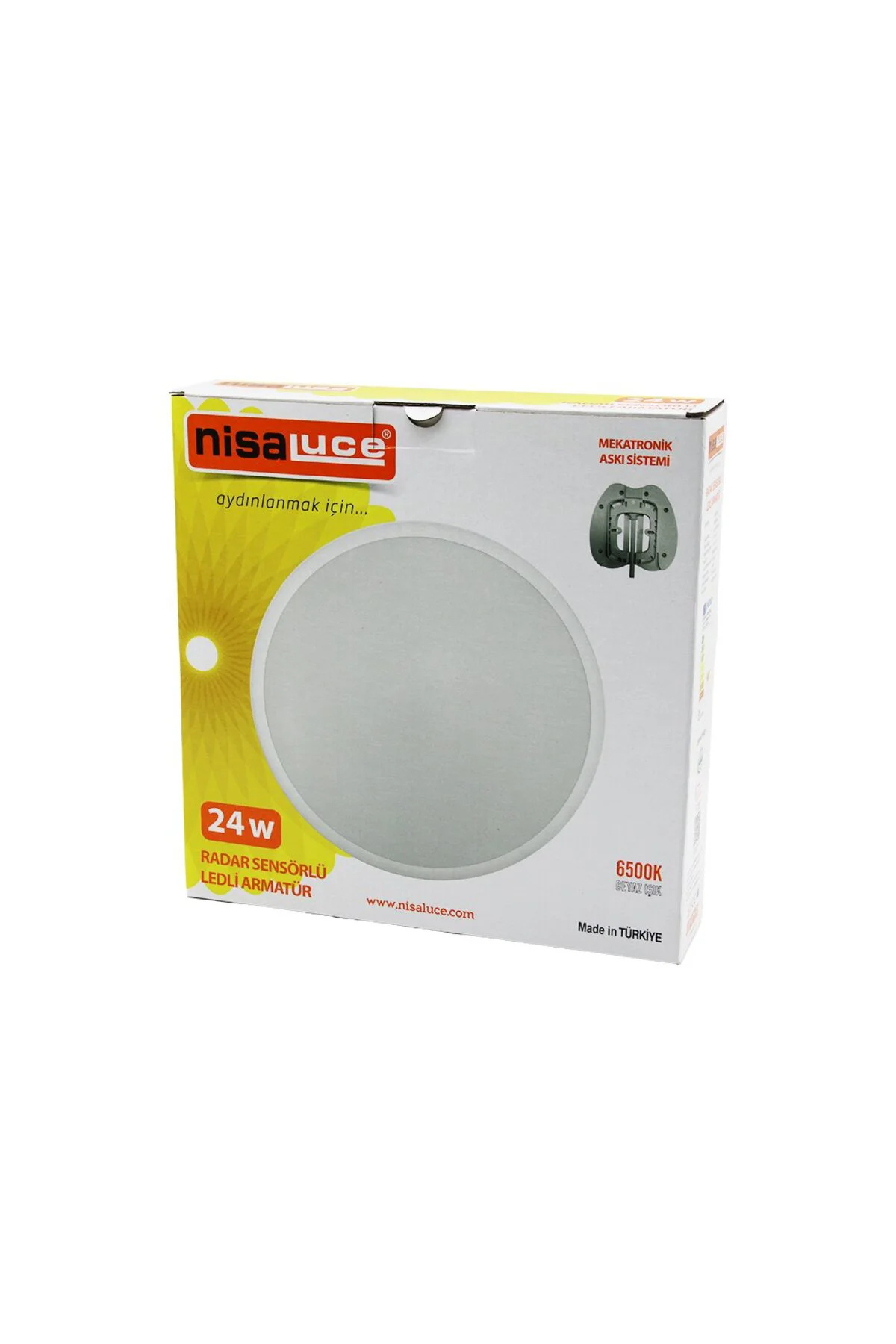 NİSALUCE EAMP-106/B 24W RADAR SENSÖRLÜ LEDLİ ARMATÜR BEYAZ ÇERÇEV