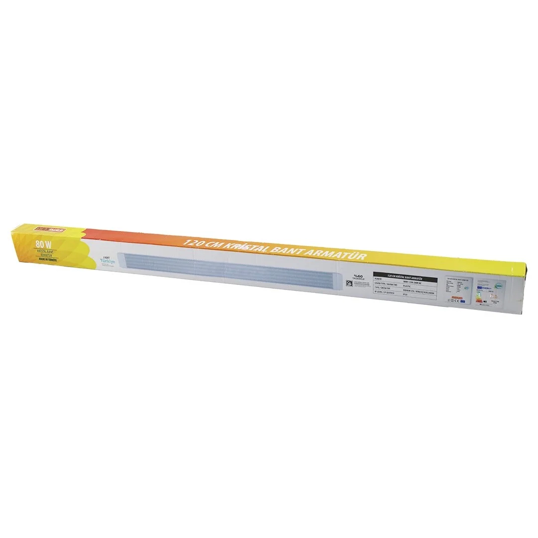 Nisaluce Eamp-107 2 Pcs 80w 120cm Kristal Bant Armatür Beyaz=6500k Alüminyum Kapak Ip20 - Y Bağlantı Bx40 Fiyatı, Yorumları ve Özellikleri