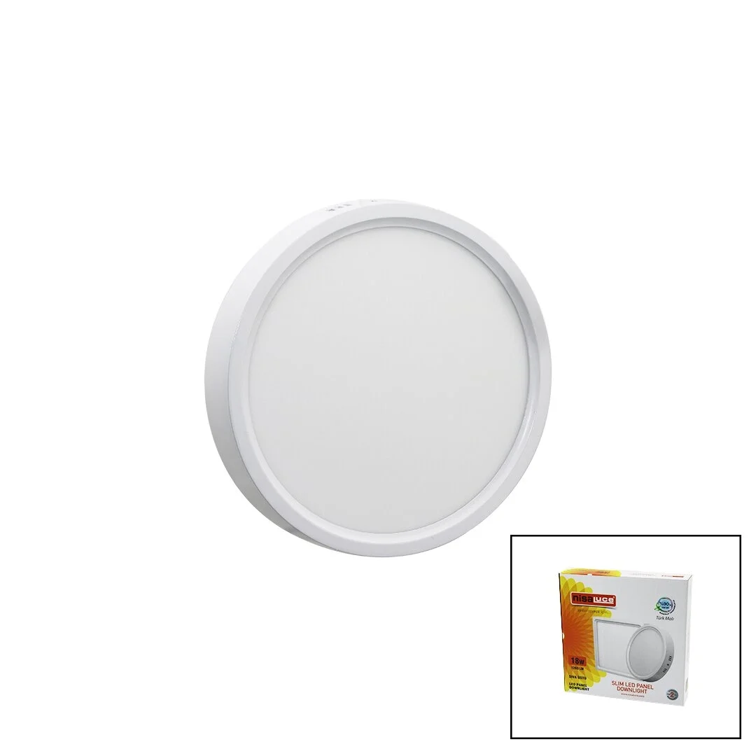 Nisaluce Epl-18sü 18w Beyaz Metal Kasa Sıva Üstü Yuvarlak Led Slim Panel 1260lm Beyaz=6500k 30.000 Saat Ömür Bx40 Fiyatı, Yorumları ve Özellikleri