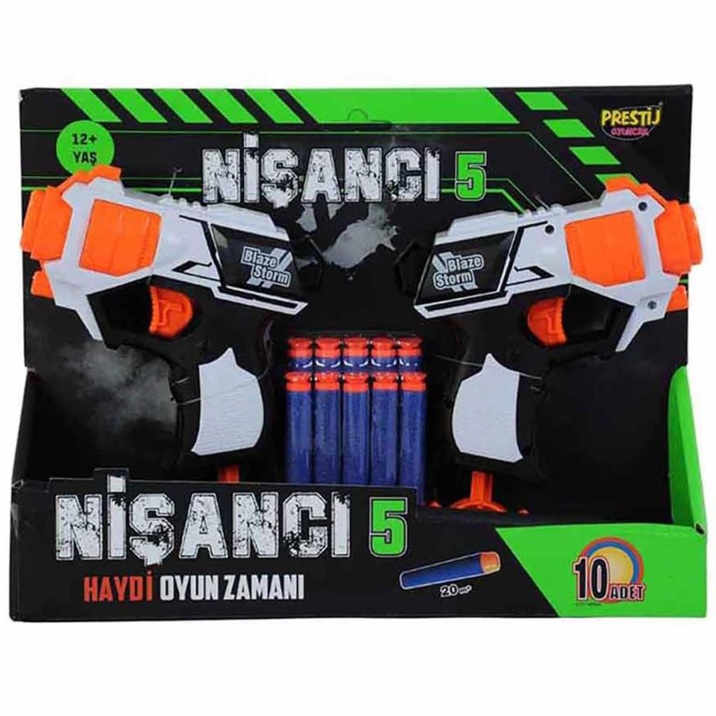 Nişancı 5 Sünger Dart Atan 10 Dartlı Oyuncak Nişancı 5 Sünger Dart Atan 10 Dartlı Oyuncak