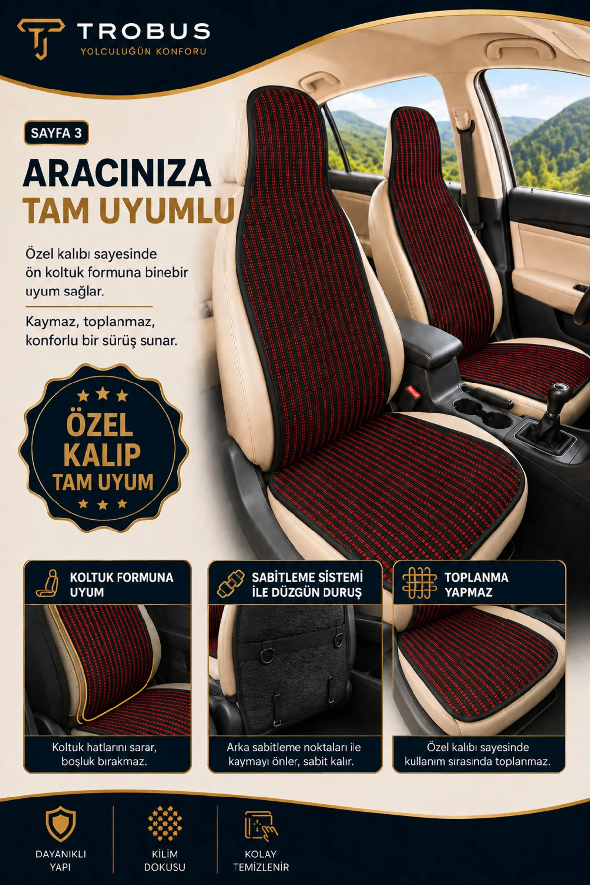 Nissan ALMERA 2001-2008 Uyumlu Örme Ön 2 Parça Oto Koltuk Minderi Terletmez Siyah - Kırmızı Fiyatı, Yorumları ve Özellikleri