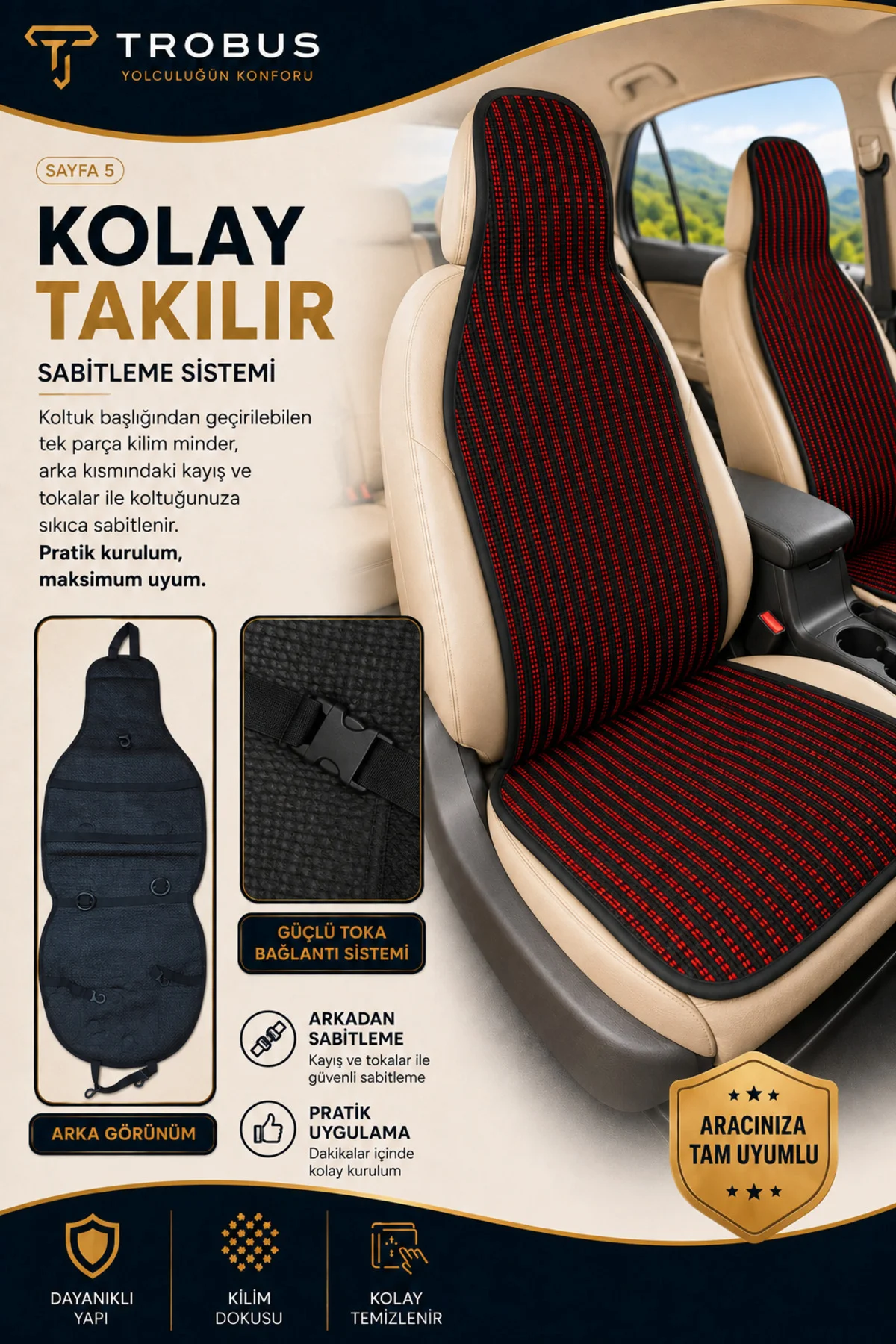 Nissan ALMERA 2001-2008 Uyumlu Örme Ön 2 Parça Oto Koltuk Minderi Terletmez Siyah - Kırmızı Fiyatı, Yorumları ve Özellikleri