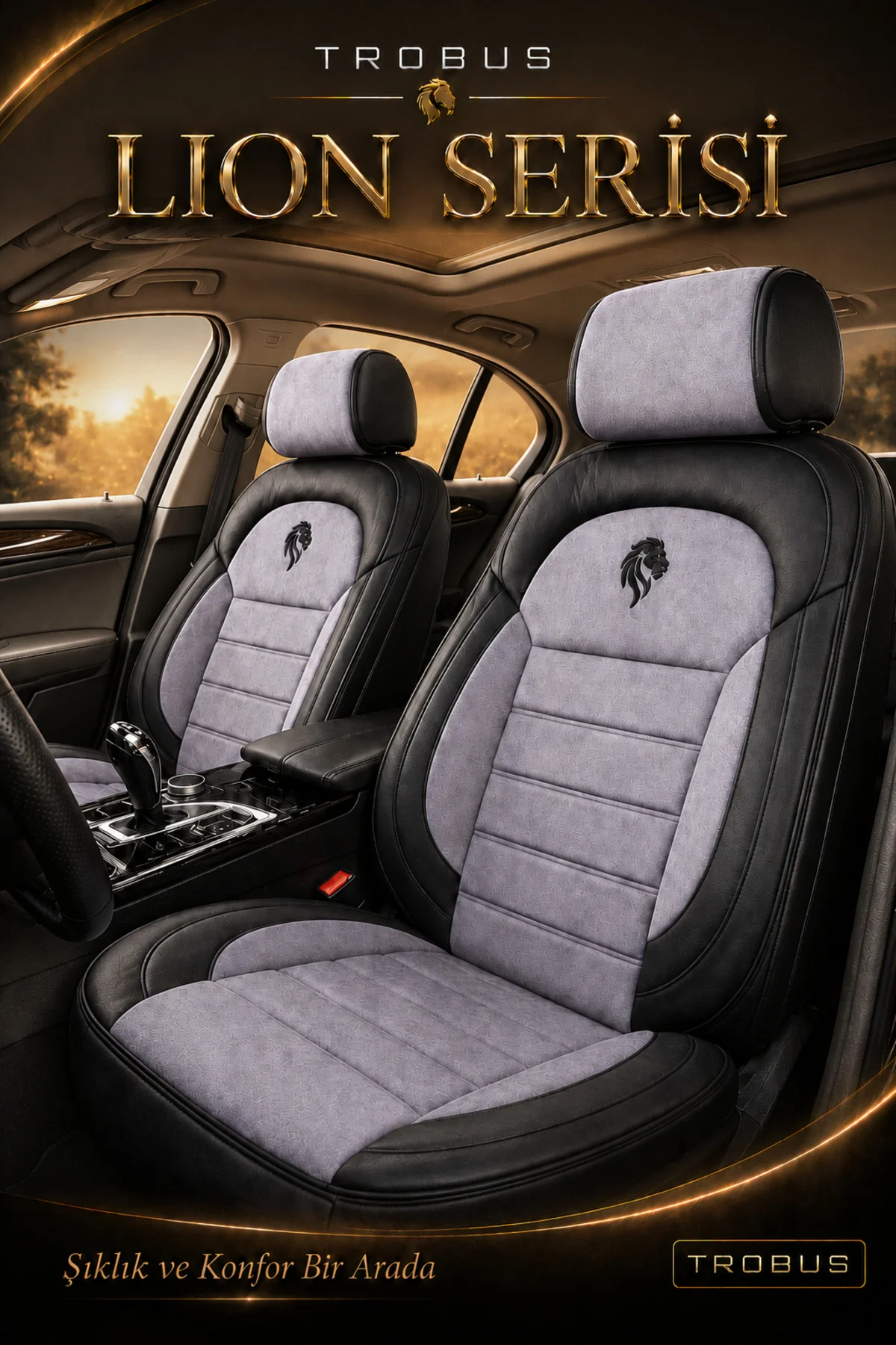 Nissan Almera 2001-2008 Uyumlu Lion Serisi Tay Tüyü Gri Siyah Premium Koltuk Kılıfı Fiyatı, Yorumları ve Özellikleri