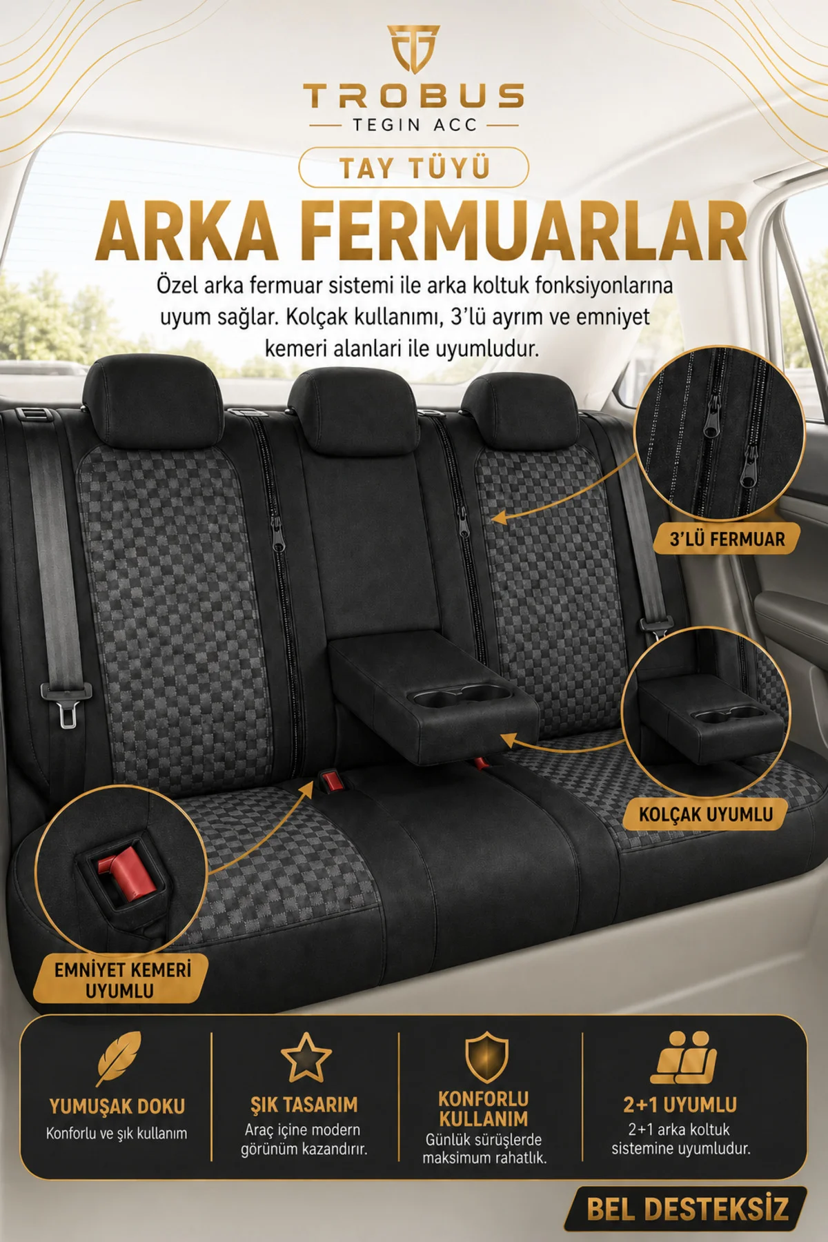 Nissan Almera 2001-2008 Uyumlu Altay Bel Destekli Tay Tüyü Siyah Beyaz Koltuk Kılıfı Fiyatı, Yorumları ve Özellikleri