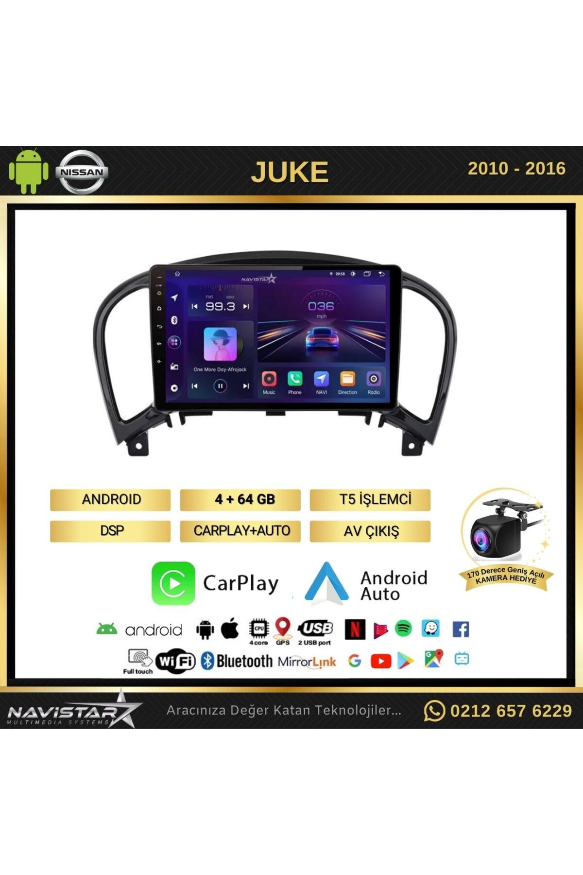 Nissan Juke 2010-2014 Model 4gb 64gb Android 13 Kablosuz Carplay Nissan Juke 2010-2014 Model 4gb 64gb Android 13 Kablosuz Carplay