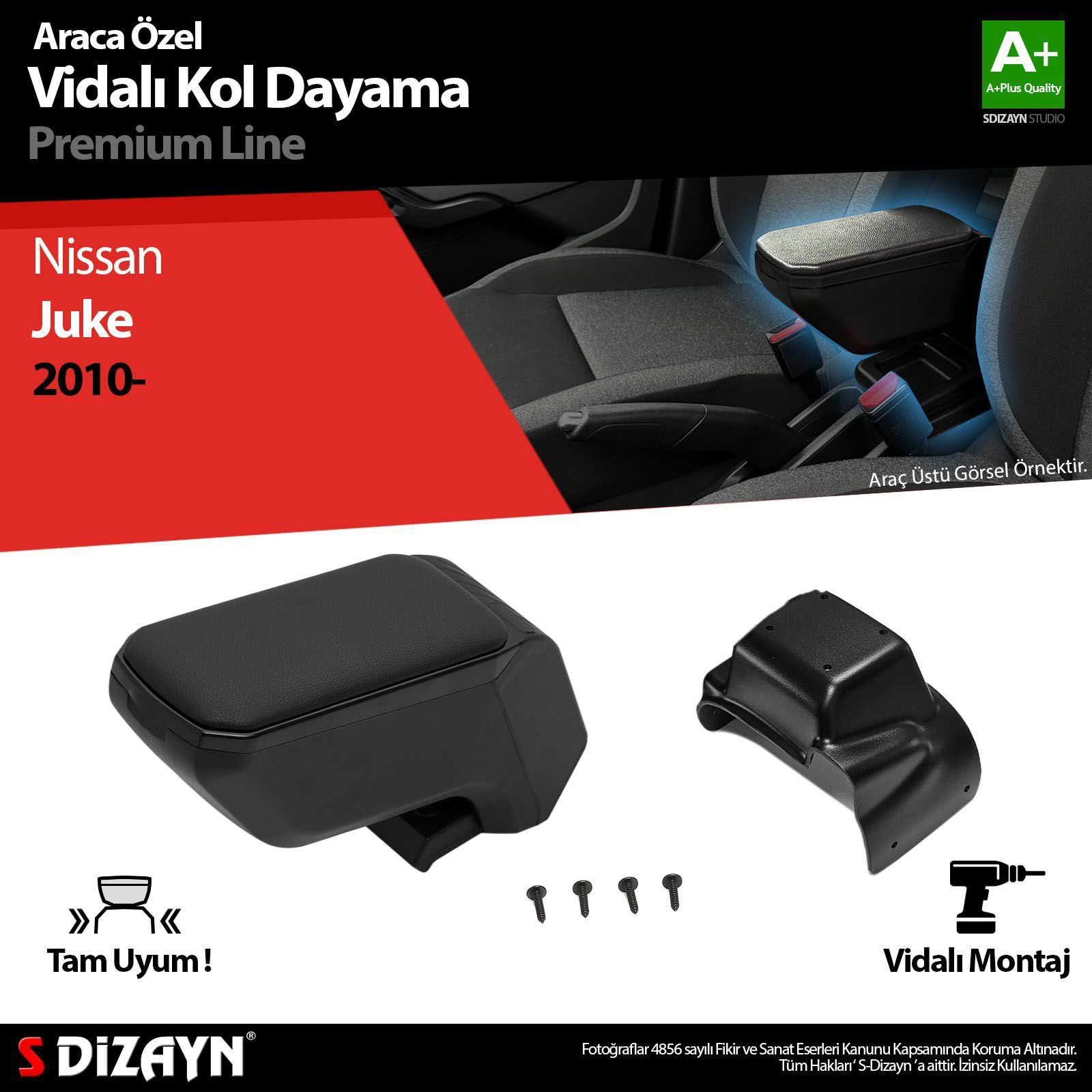 Nissan Juke Uyumlu ABS Vidalı Kol Dayama Kolçak Siyah 2010 Üzeri Nissan Juke Uyumlu ABS Vidalı Kol Dayama Kolçak Siyah 2010 Üzeri