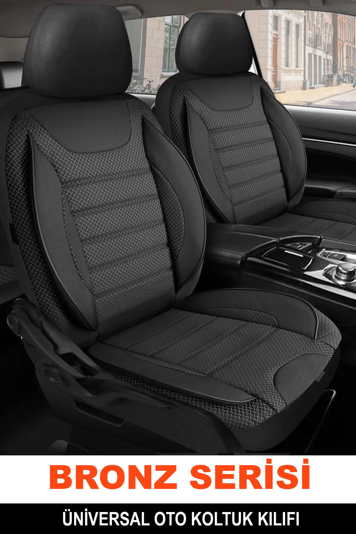 Nissan   MAXIMA 2015-Uyumlu Oto Koltuk Kılıfı Bronz Serisi - Siya