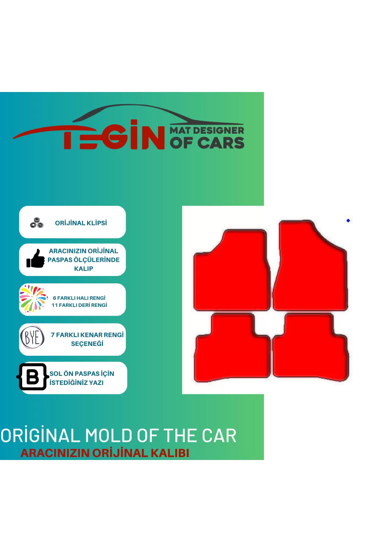 Nissan Murano 2003-2007 Prime Sarı Halı Siyah Kenar Halı Paspas