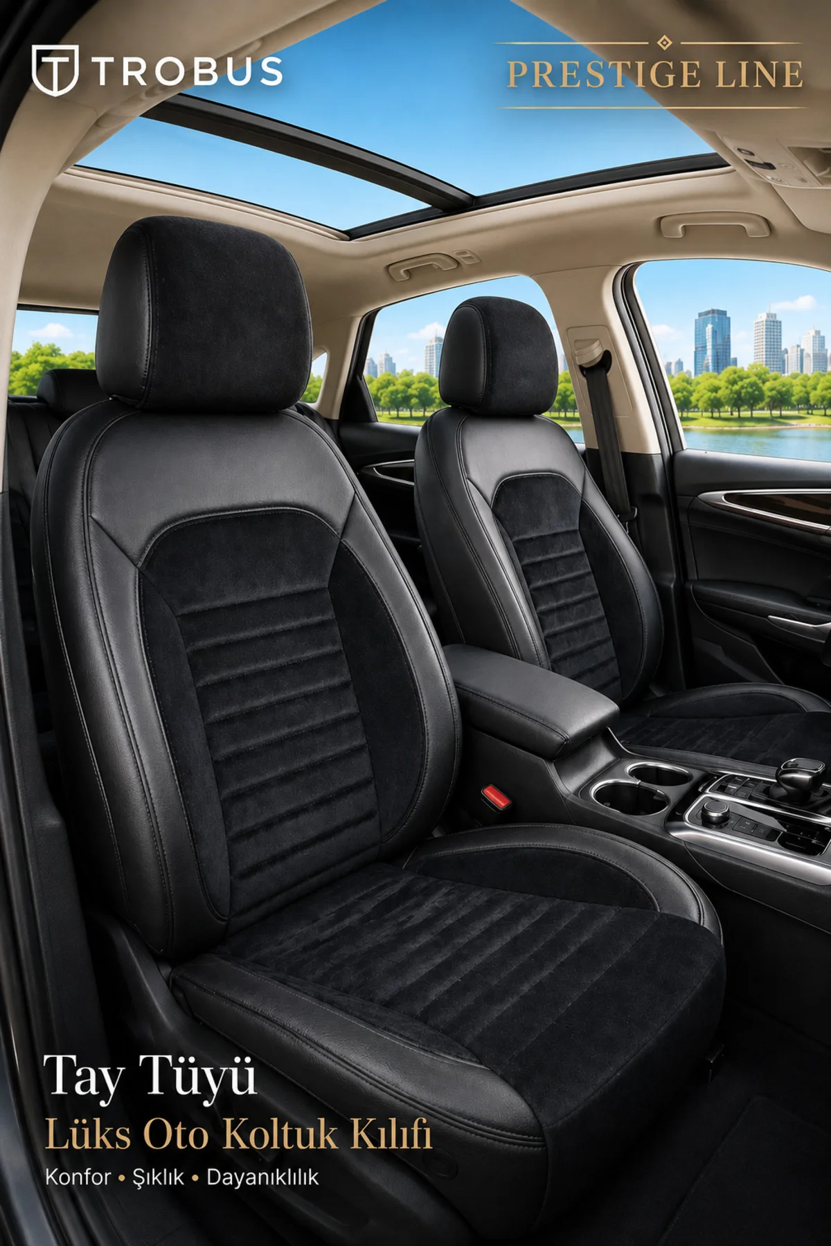 Nissan Navara 2016 2017 2018 2019 Tay Tüyü Deri Detay Koltuk Kılıfı Prestige Line Siyah