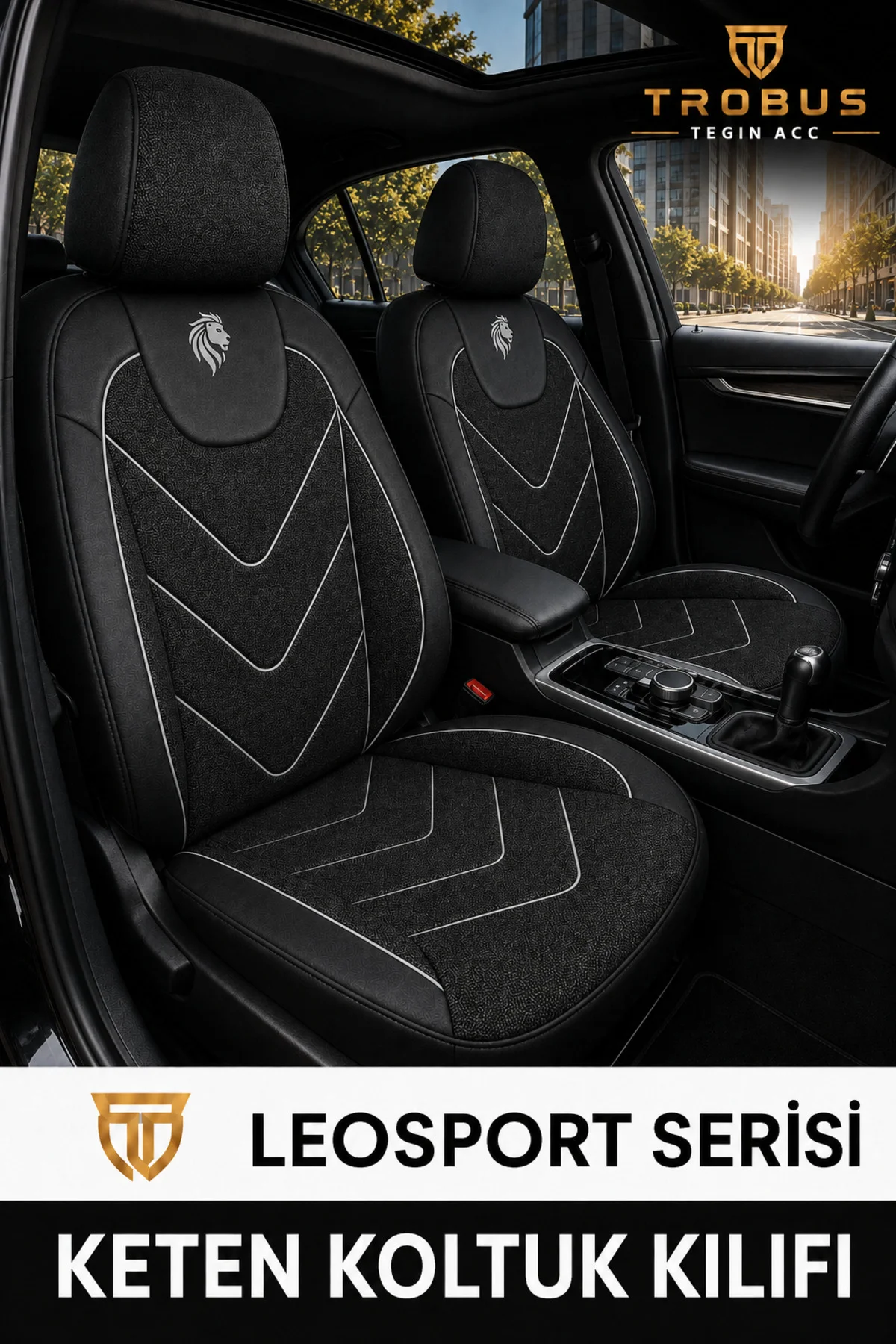Nissan Navara Double Cab 2016 ve Sonrası Uyumlu LeoSport Serisi Siyah Beyaz Ortopedik Keten Koltuk Kılıfı Fiyatı, Yorumları ve Özellikleri