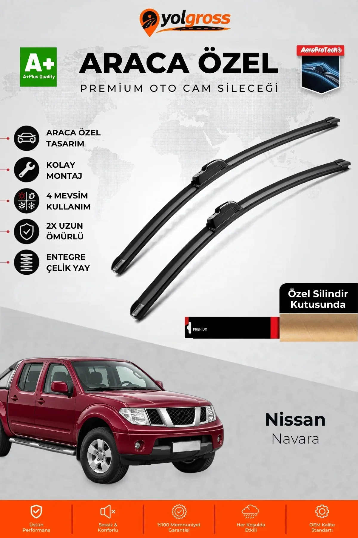 Nissan Navara Ön Cam Silecek Seti 2005-2015 Premium Araca Özel 60-48 Cm A+ Kalite Nissan Navara Ön Cam Silecek Seti 2005-2015 Premium Araca Özel 60-48 Cm A+ Kalite