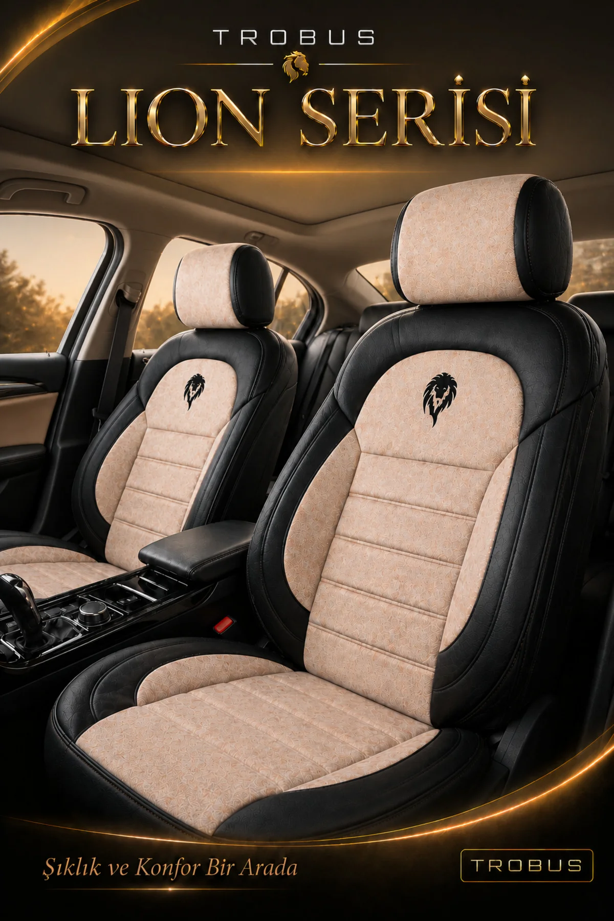 Nissan Note 2006-2012 Uyumlu Lion Serisi Tay Tüyü Bej Siyah Premium Koltuk Kılıfı Fiyatı, Yorumları ve Özellikleri