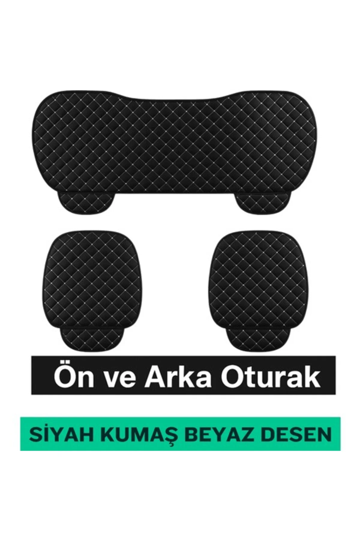 Nissan NOTE 2006-2012 Uyumlu Kapitone Kumaş 3 Parça Oto Koltuk Minderi Terletmez Siyah - Beyaz Fiyatı, Yorumları ve Özellikleri