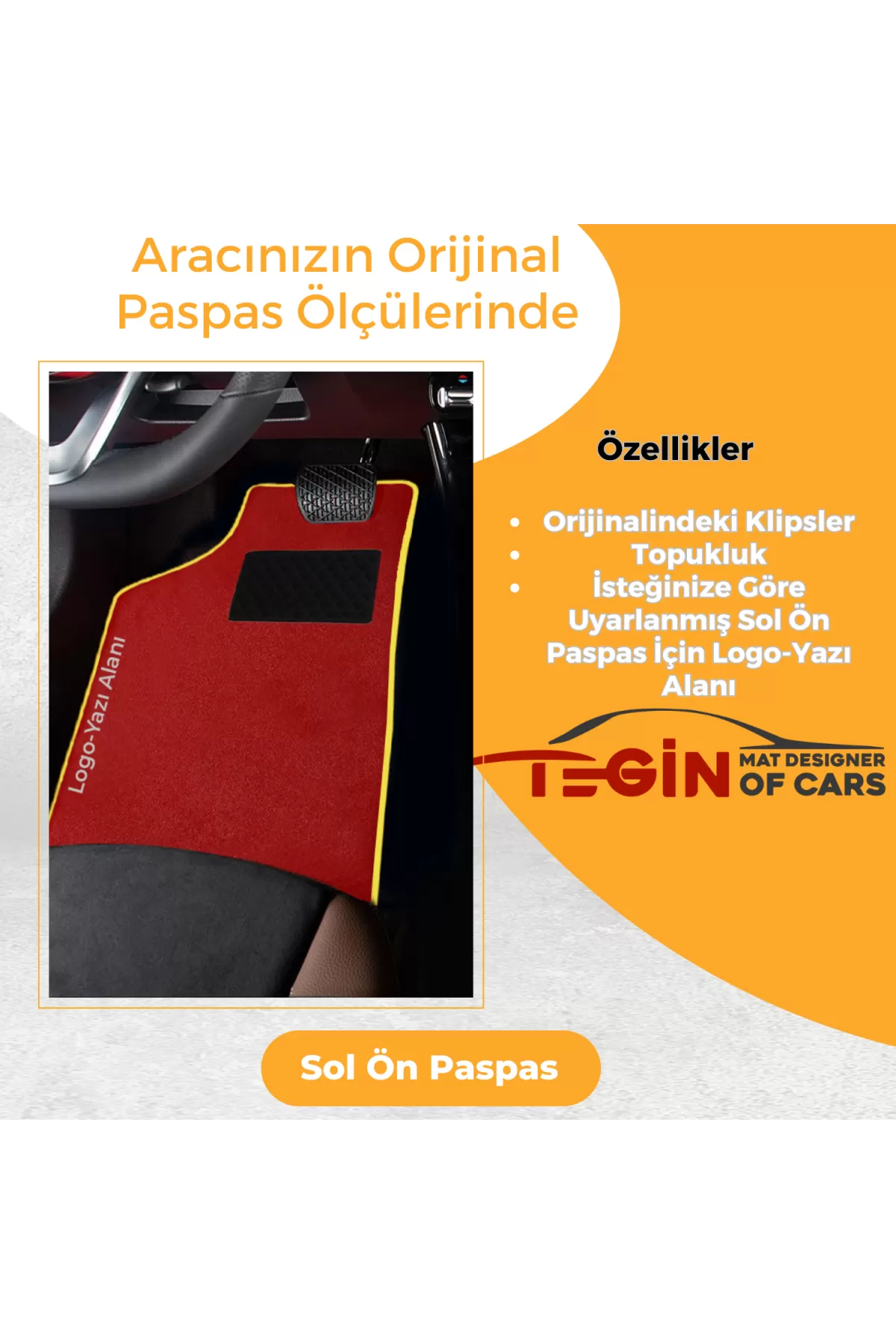Nissan Pathfinder R51 2004-2012 -4parça  Kırmızı Halı Sarı Kenar 