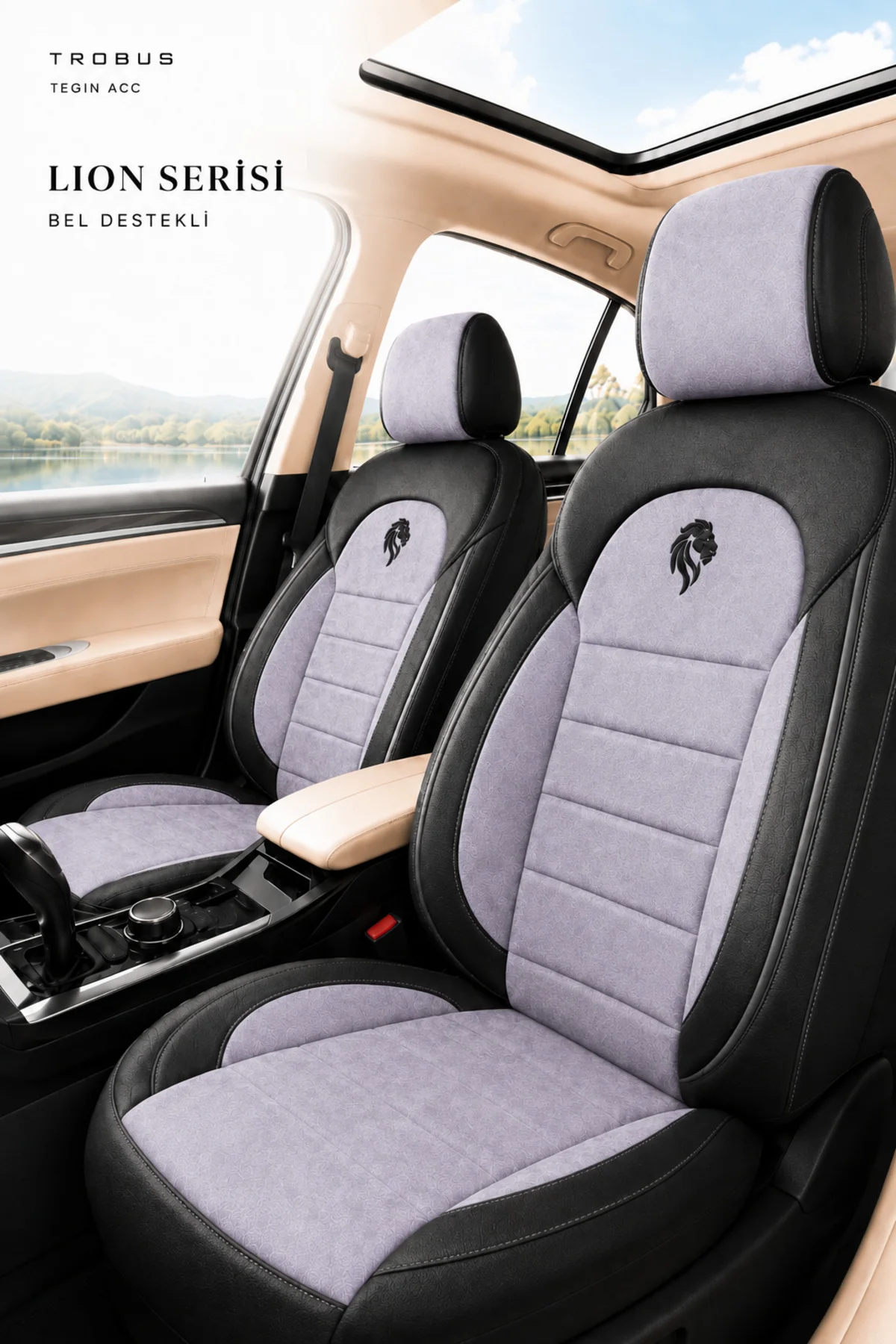 Nissan Primera 2002-2008 Uyumlu Lion Serisi Tay Tüyü Gri Siyah Premium Koltuk Kılıfı Fiyatı, Yorumları ve Özellikleri