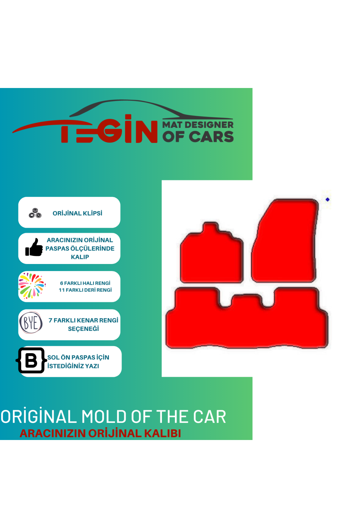 Nissan Primera P11 1995-2002 Prime Siyah Kırmızı Deri Mavi Kenar 