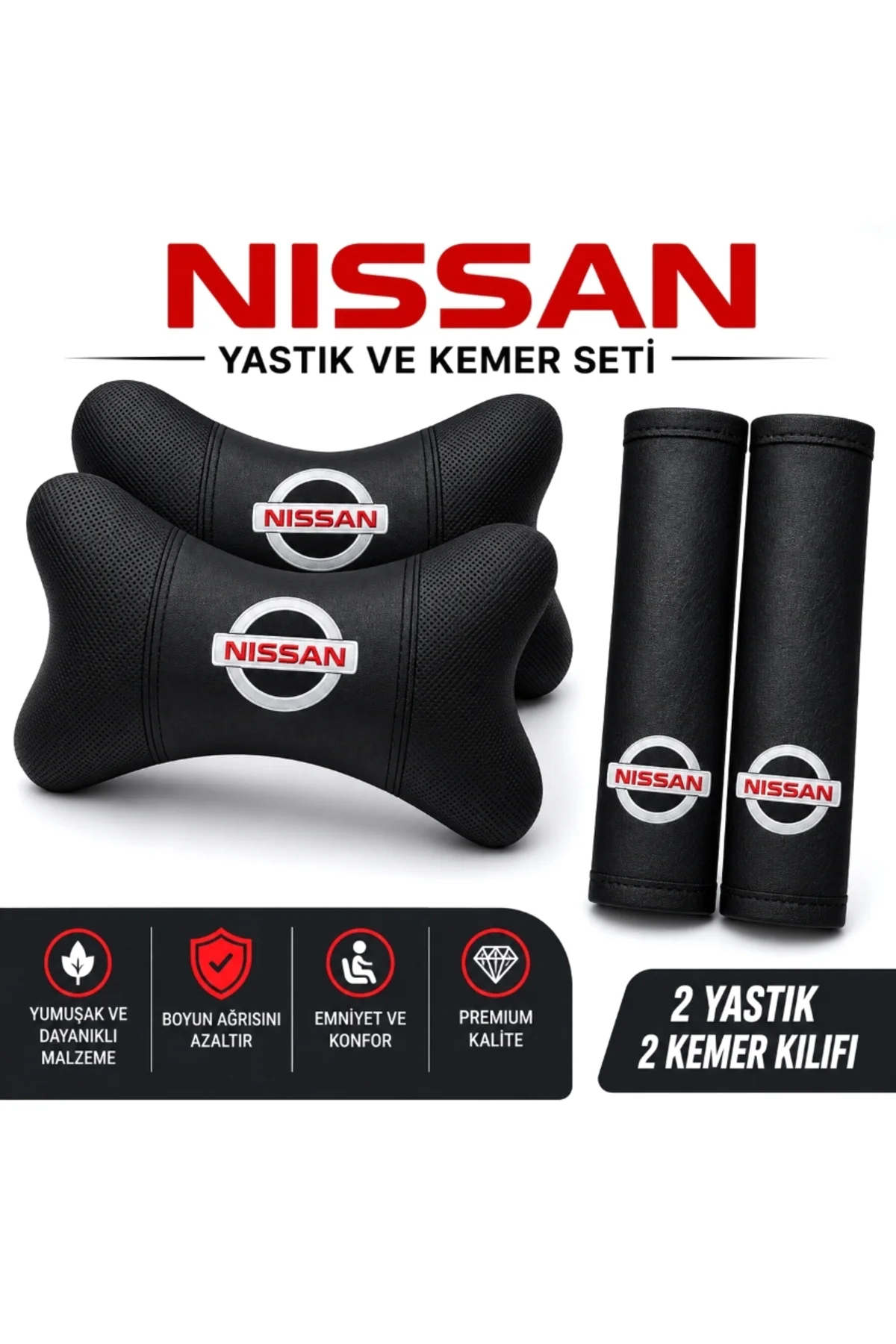 Nissan Primera Iı 2002-2010 Premium Konfor Seti Yastık-kemer- Set Nissan Primera Iı 2002-2010 Premium Konfor Seti Yastık-kemer- Set