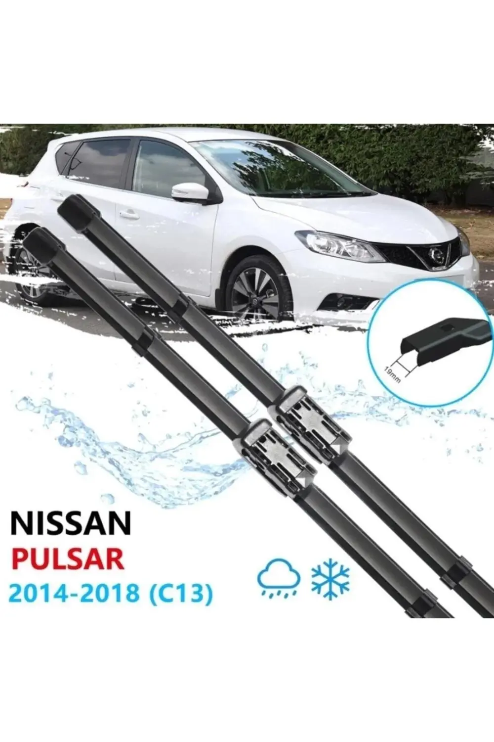 Nissan Pulsar Ön Cam Muz Silecek Takımı 2014--2018