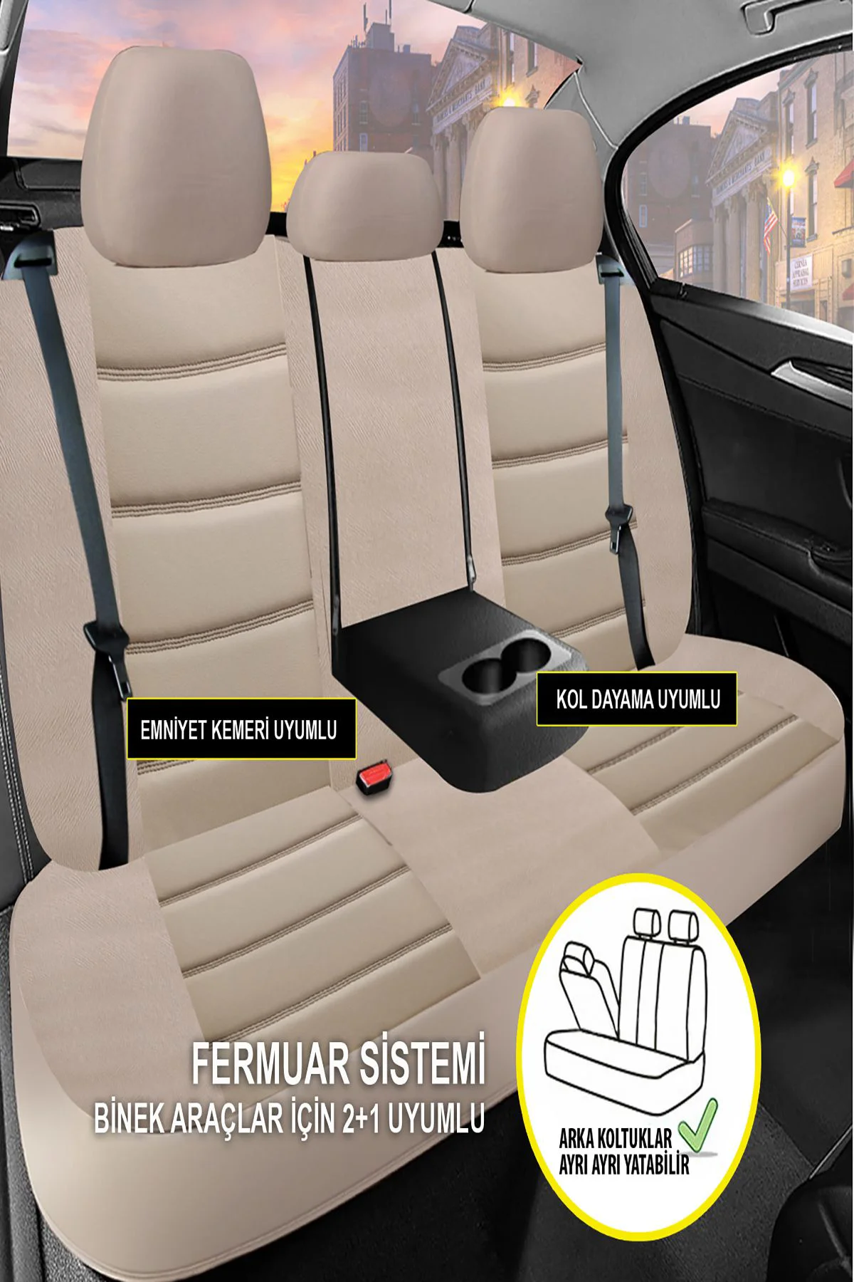Nissan   QASHQAI 2014-Uyumlu Oto Koltuk Kılıfı Chaotic Serisi Der