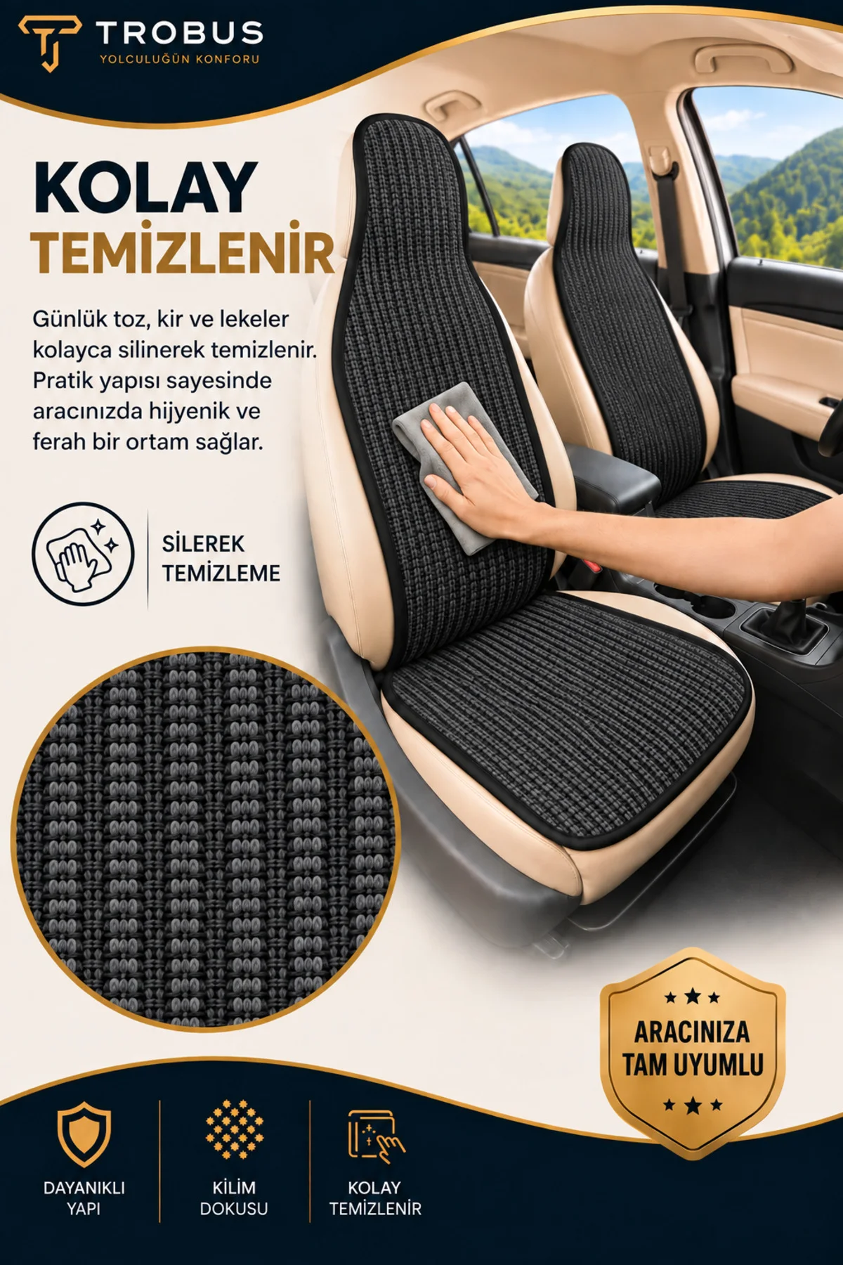 Nissan Qashqai 2014-2020 Üniversal Örme Ön 2 Parça Minder Terletmez Kaymaz Taban Füme Nissan Qashqai 2014-2020 Üniversal Örme Ön 2 Parça Minder Terletmez Kaymaz Taban Füme