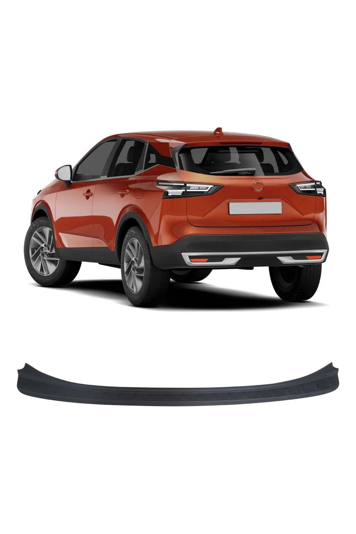 Nissan Qashqai 2021 ve Sonrası Uyumlu Arka Tampon Eşiği Koruma ABS Mat Siyah Nissan Qashqai 2021 ve Sonrası Uyumlu Arka Tampon Eşiği Koruma ABS Mat Siyah