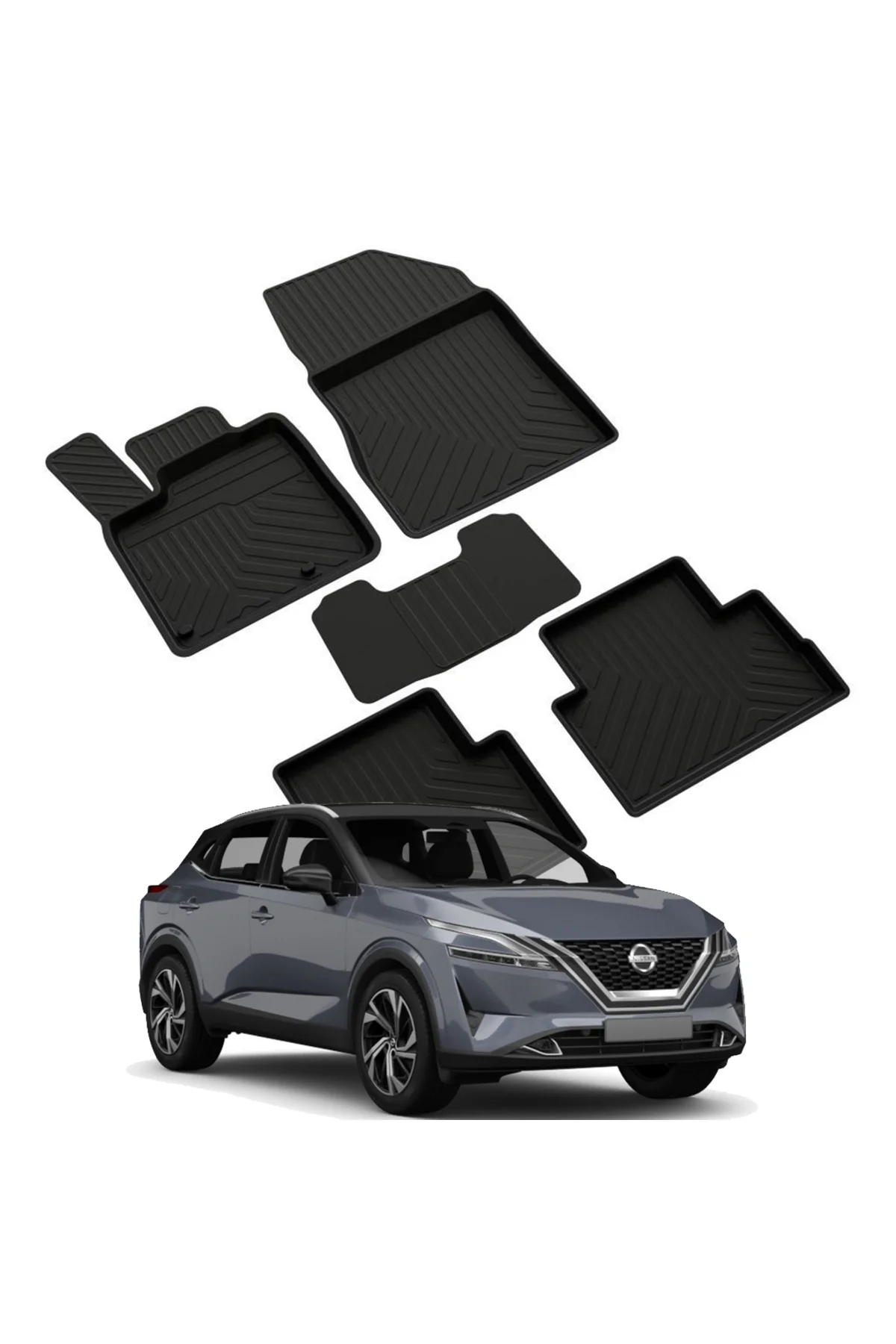 NISSAN QASHQAI 3 E POWER 2021-2024 Model Yılları İçin Uyumlu Yeo 4D Havuzlu Paspas Takımı - Görsel 2