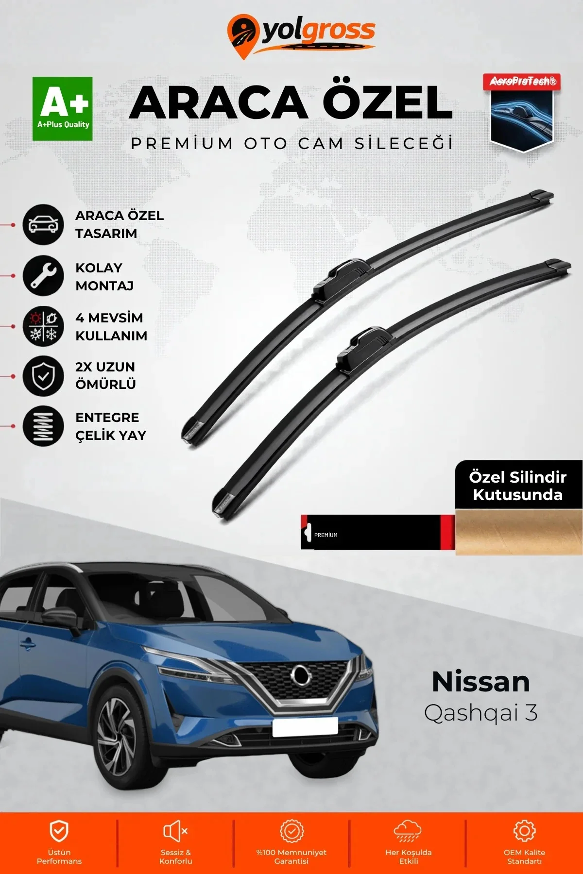 Nissan Qashqai 3 Ön Cam Silecek Seti 2021 Üzeri Premium Araca Özel 65-43 Cm A+ Kalite Nissan Qashqai 3 Ön Cam Silecek Seti 2021 Üzeri Premium Araca Özel 65-43 Cm A+ Kalite