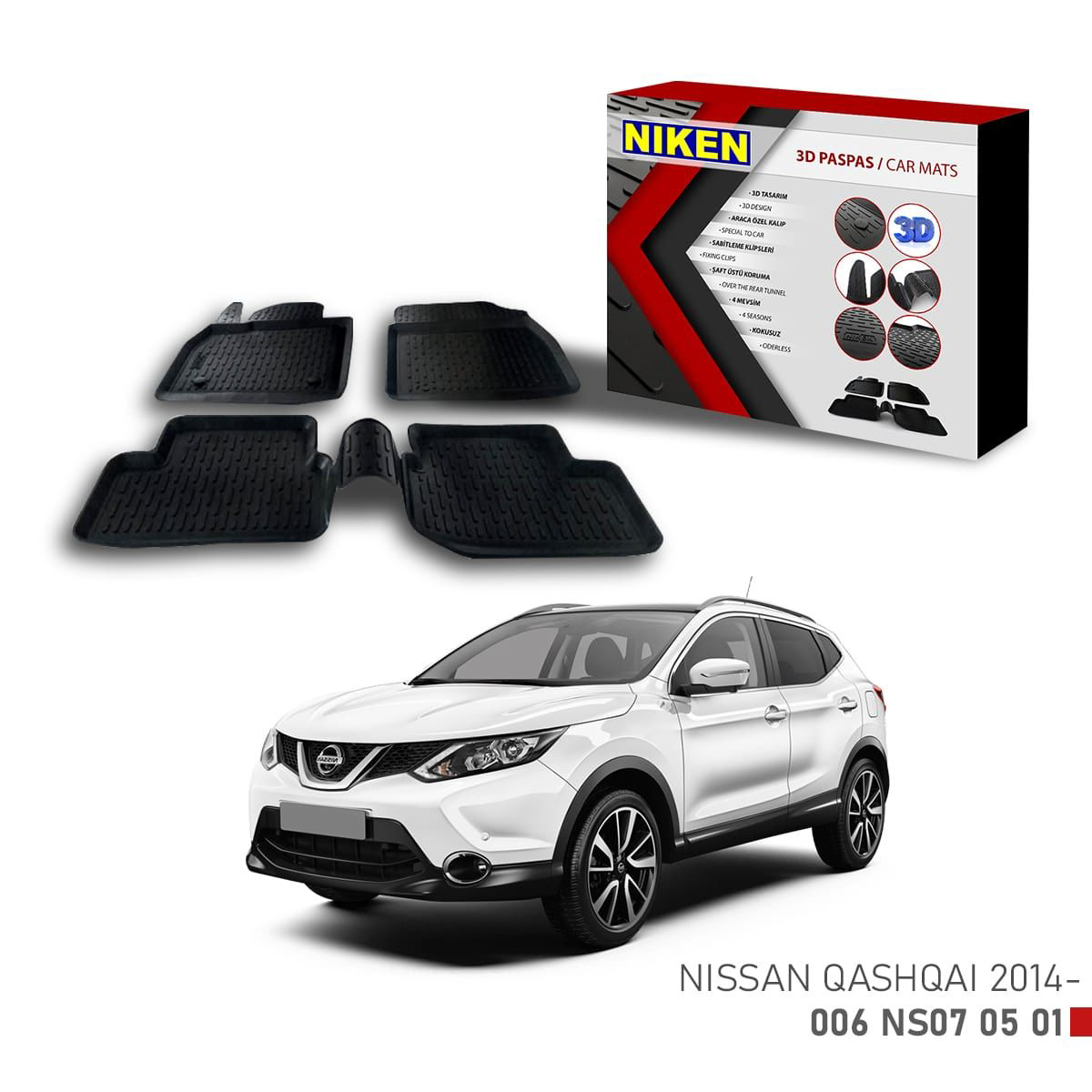 Nissan Qashqai -2014 için Uyumlu 3D Paspas Fiyatı, Yorumları ve Özellikleri