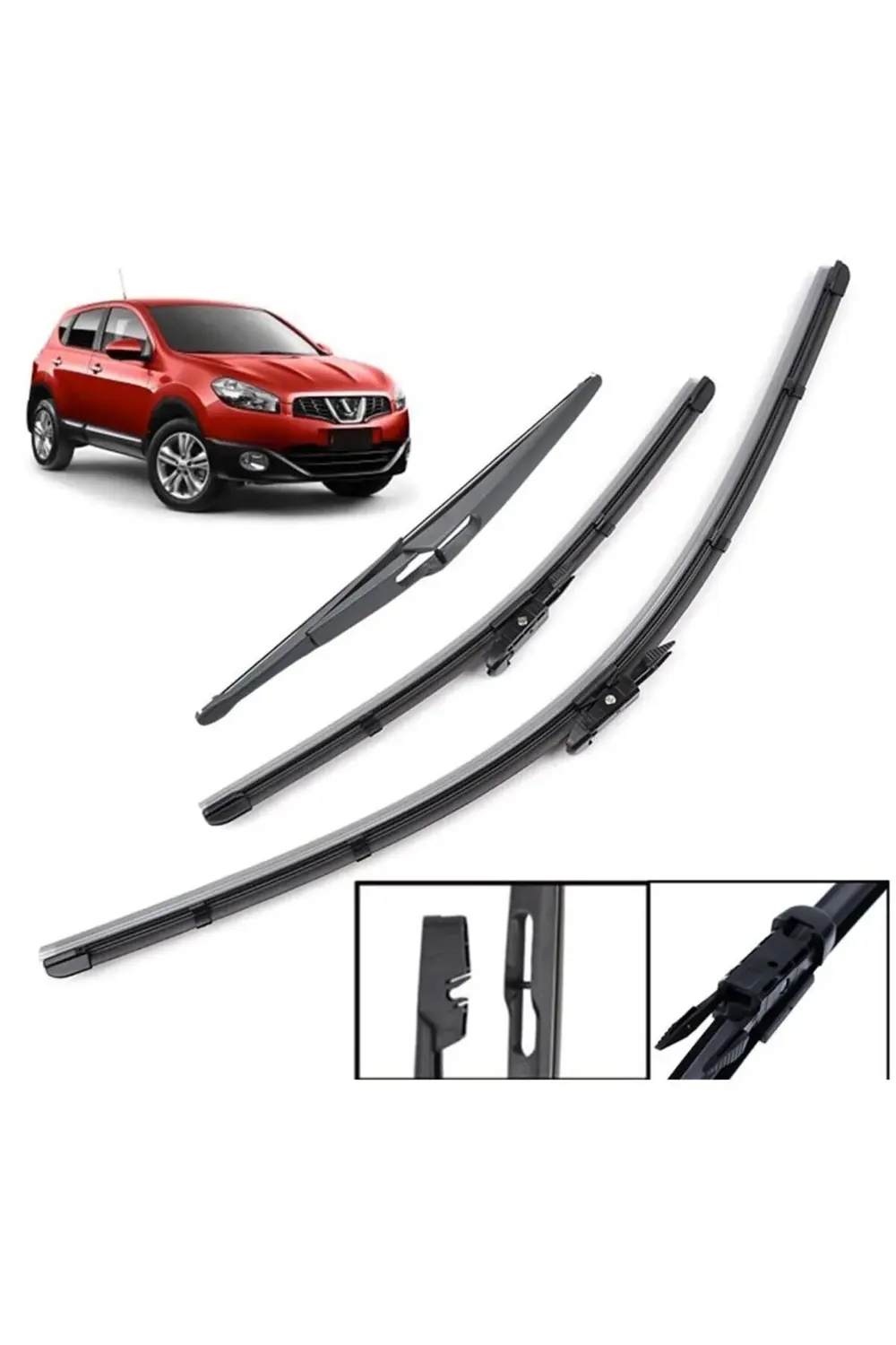 Nissan Qashqaı J10 Ön + Arka Cam Muz Silecek Takımı 2007-2013