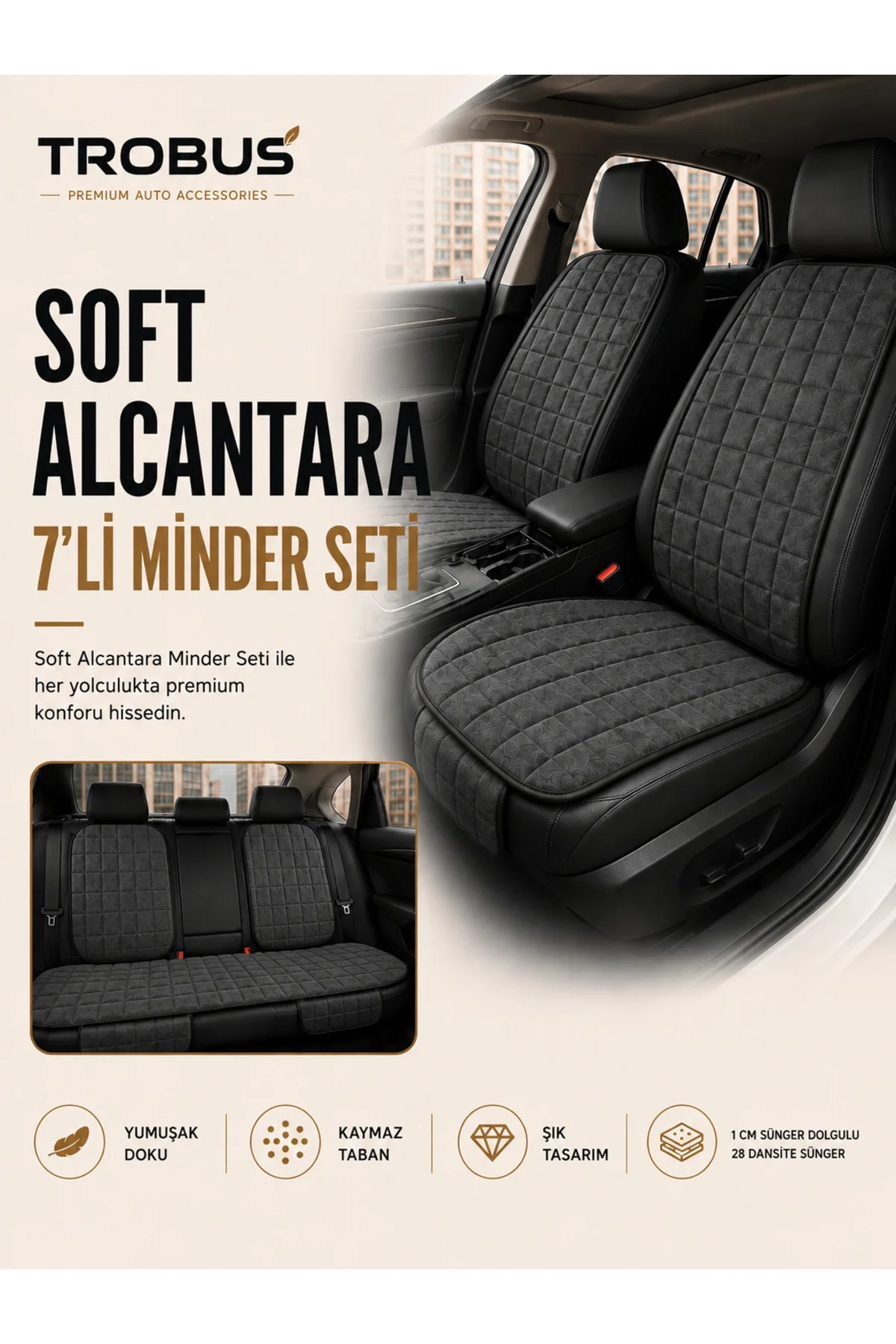 Nissan Quasqai 2007-2013 Uyumlu Soft Alkantra Oto Koltuk Minderi Antrasit Nissan Quasqai 2007-2013 Uyumlu Soft Alkantra Oto Koltuk Minderi Antrasit