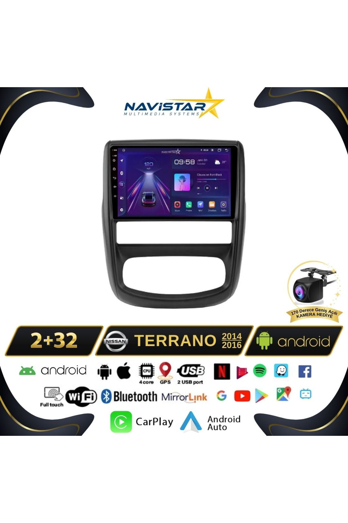 Nissan Terrano 2014-2016 Model 2gb 64gb Android 13 Kablosuz Carpl Nissan Terrano 2014-2016 Model 2gb 64gb Android 13 Kablosuz Carpl