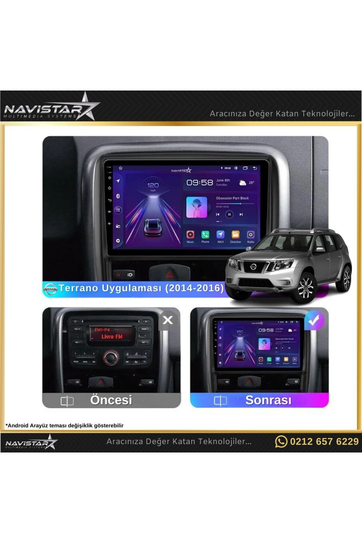 Nissan Terrano 2014-2016 Model 2gb 64gb Android 13 Kablosuz Carpl Nissan Terrano 2014-2016 Model 2gb 64gb Android 13 Kablosuz Carpl