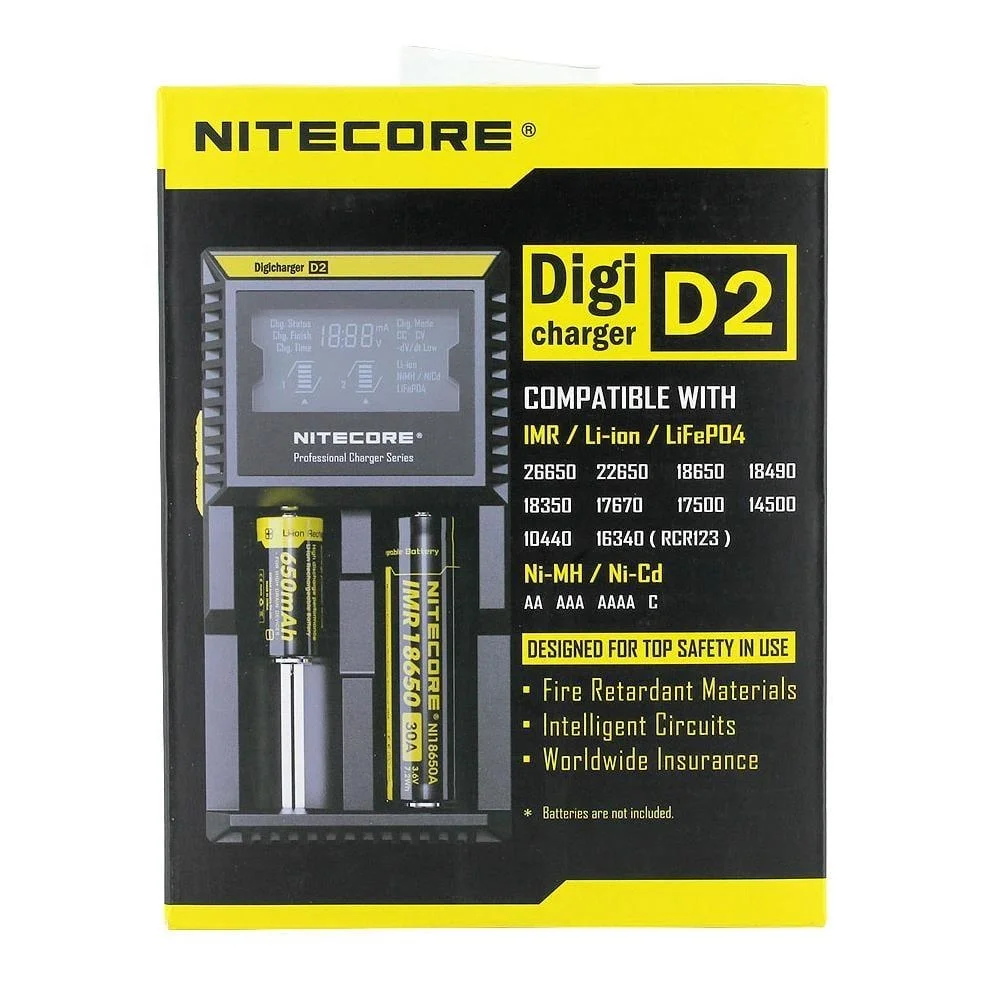 Nitecore D2 Digi Charger Li-ion / Nı-cd / Nı-mh / Lifepo4 Dijital Pil Şarj Cihazı Nitecore D2 Digi Charger Li-ion / Nı-cd / Nı-mh / Lifepo4 Dijital Pil Şarj Cihazı