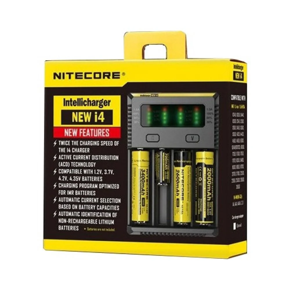 Nitecore New İ4 İntelli Charger Li-ion / Nı-cd / Nı-mh Pil Şarj Cihazı Nitecore New İ4 İntelli Charger Li-ion / Nı-cd / Nı-mh Pil Şarj Cihazı