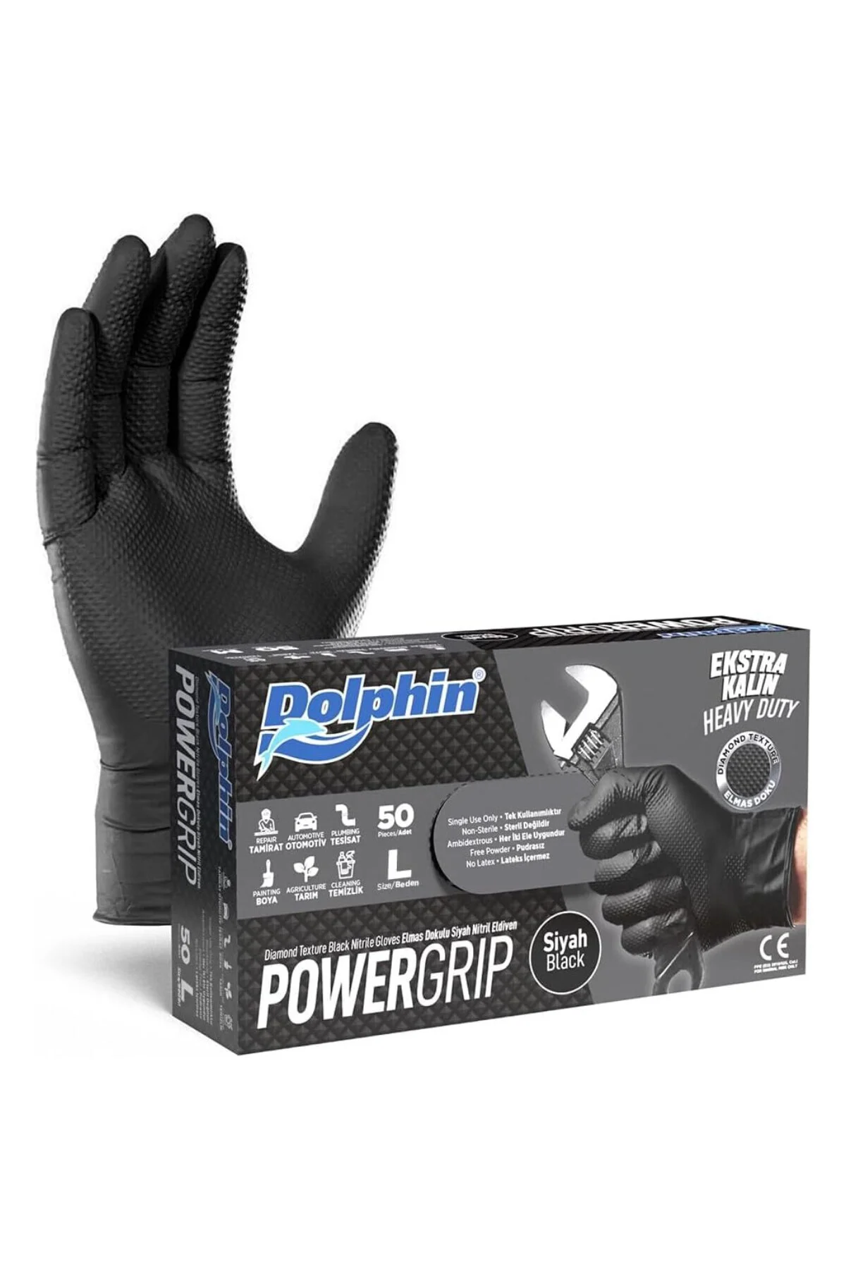 nitril eldiven powergrip nitril eldiven Üniseks Yetişkin