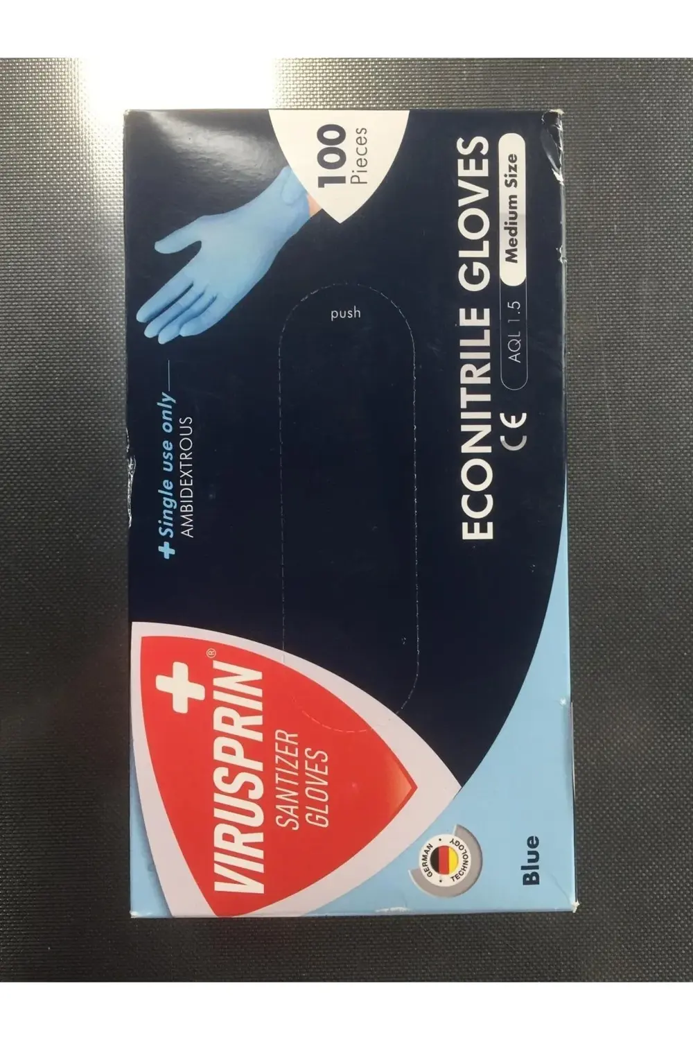 Nitril Eldiven/100 Lü/mavi/muayene Eldiveni/pudrasız/vırusprın/ek