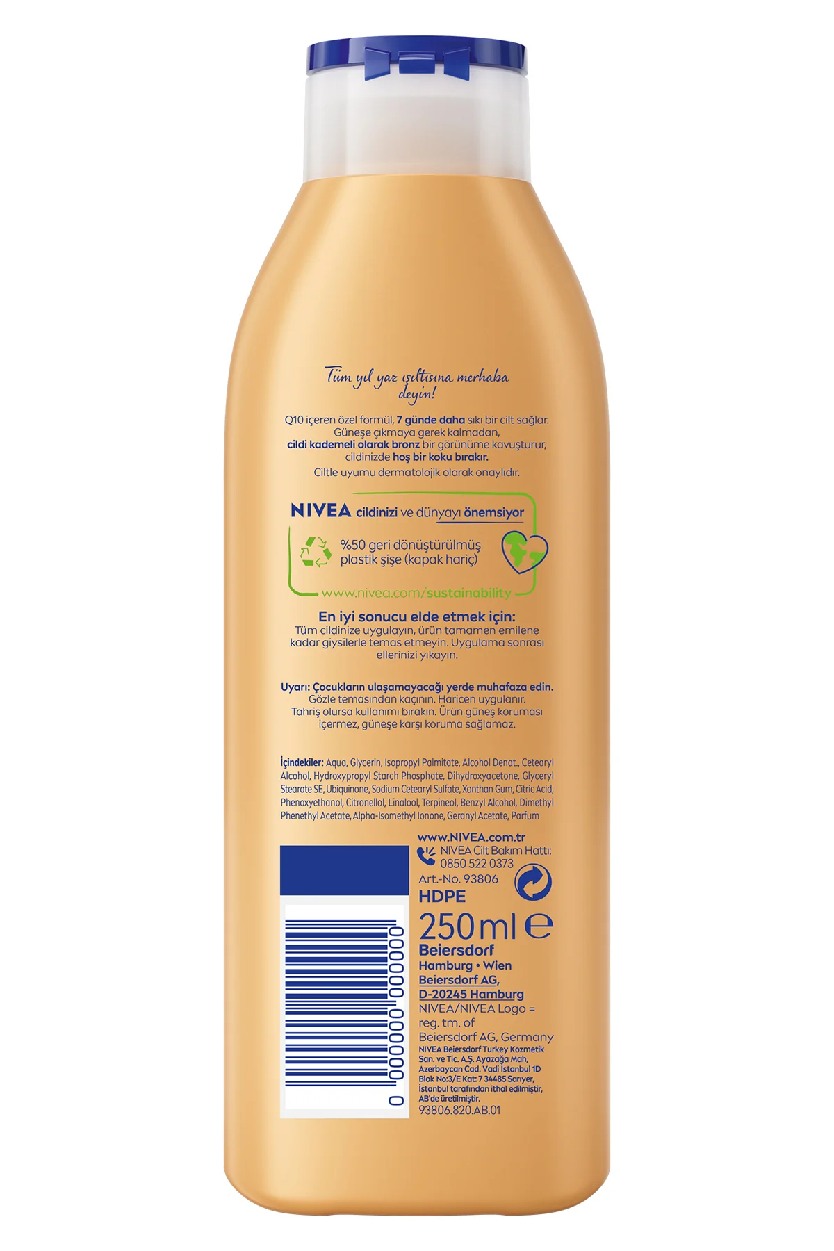 NIV EAve Bronzlaştırıcı Vücut Losyonu 250ml,