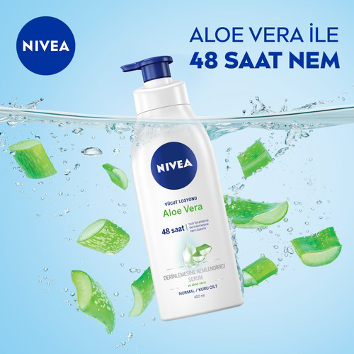 Nıvea Aloe Vera Vücut Losyonu 400ml, Normal / Kuru Ciltler İçin,