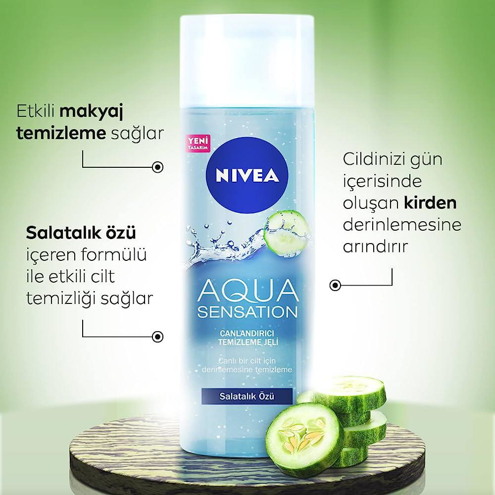Nivea Aqua Sensation Canlandırıcı Yüz Temizleme Jeli 200 ml Nivea Aqua Sensation Canlandırıcı Yüz Temizleme Jeli 200 ml